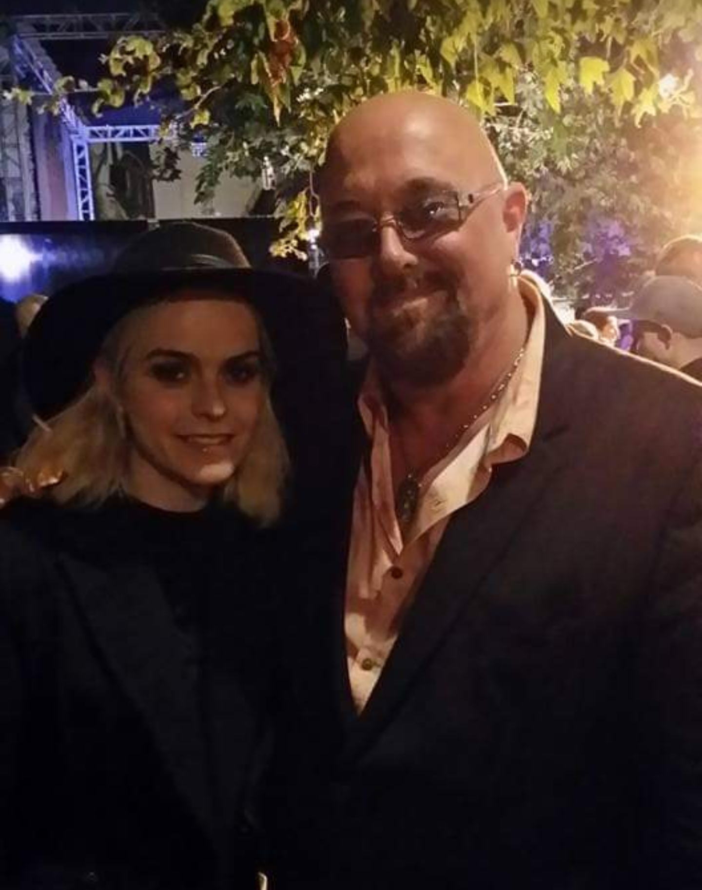 Robert A. Mackey with actress TARYN MANNING (Orange Is The New Black, 8 Mile, Hustle and Flow) at SONY PICTURE STUDIOS Culver City CA
