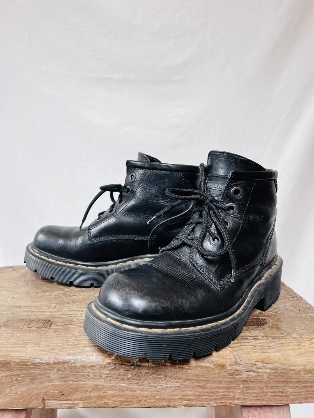 Vintage 90s Black Dr. Martens Boots - 7 — Harpy Vintage