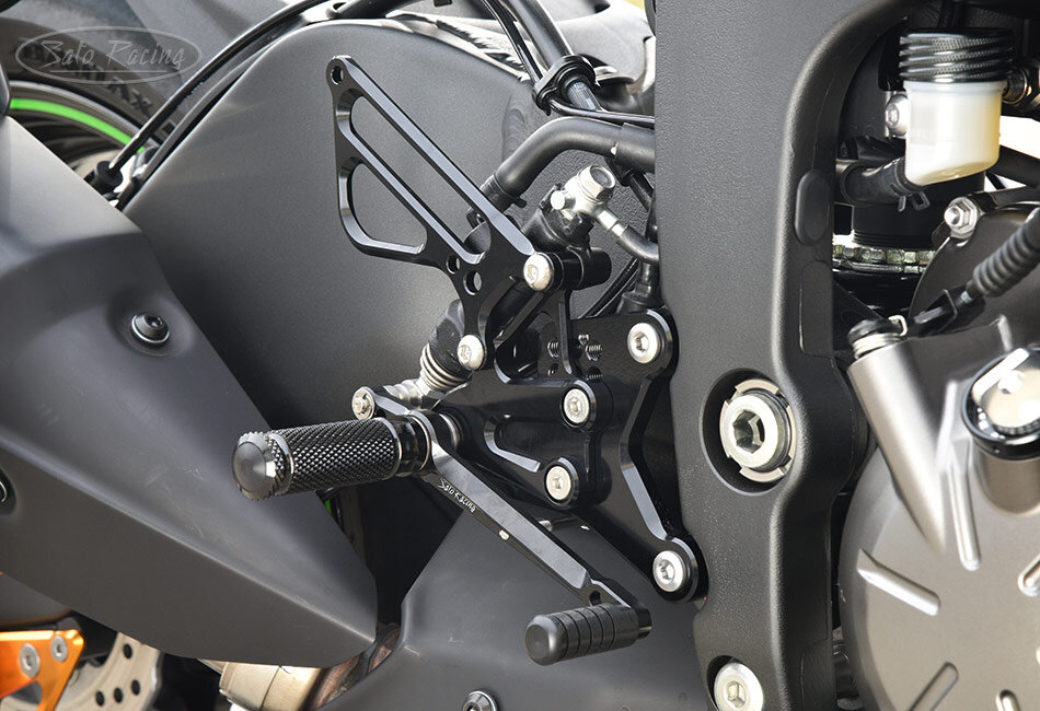 SATO RACING Rear Sets (stock shift pattern) - Kawasaki Ninja ZX-6R 2019-21  — Sato Racing