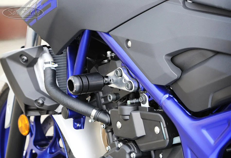 Frame Sliders / Crash Protectors For Yamaha MT-03 (2015-2018) - CNC Aluminum, Multiple Colors