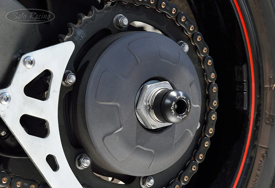 Triumph Speed Triple 1997-2015 Rear Axle Crash Mushroom Protectors Sliders – S7A By JaybeeBikerBits