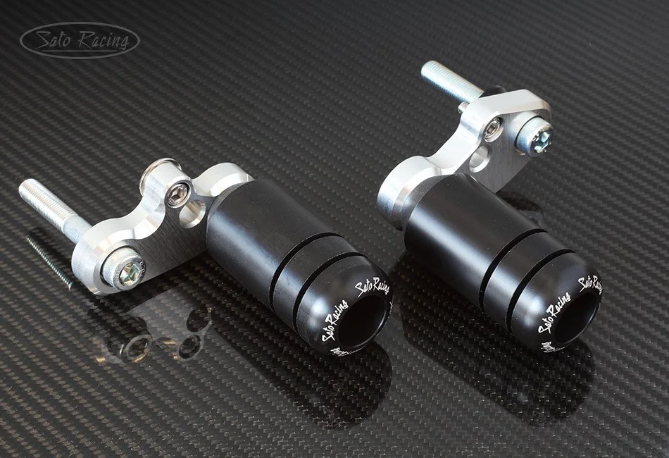Frame Slider Tips For Sportbikes – Delrin Replacement Tips GSXR, R1, R6, ZX6R, S1000RR, Black