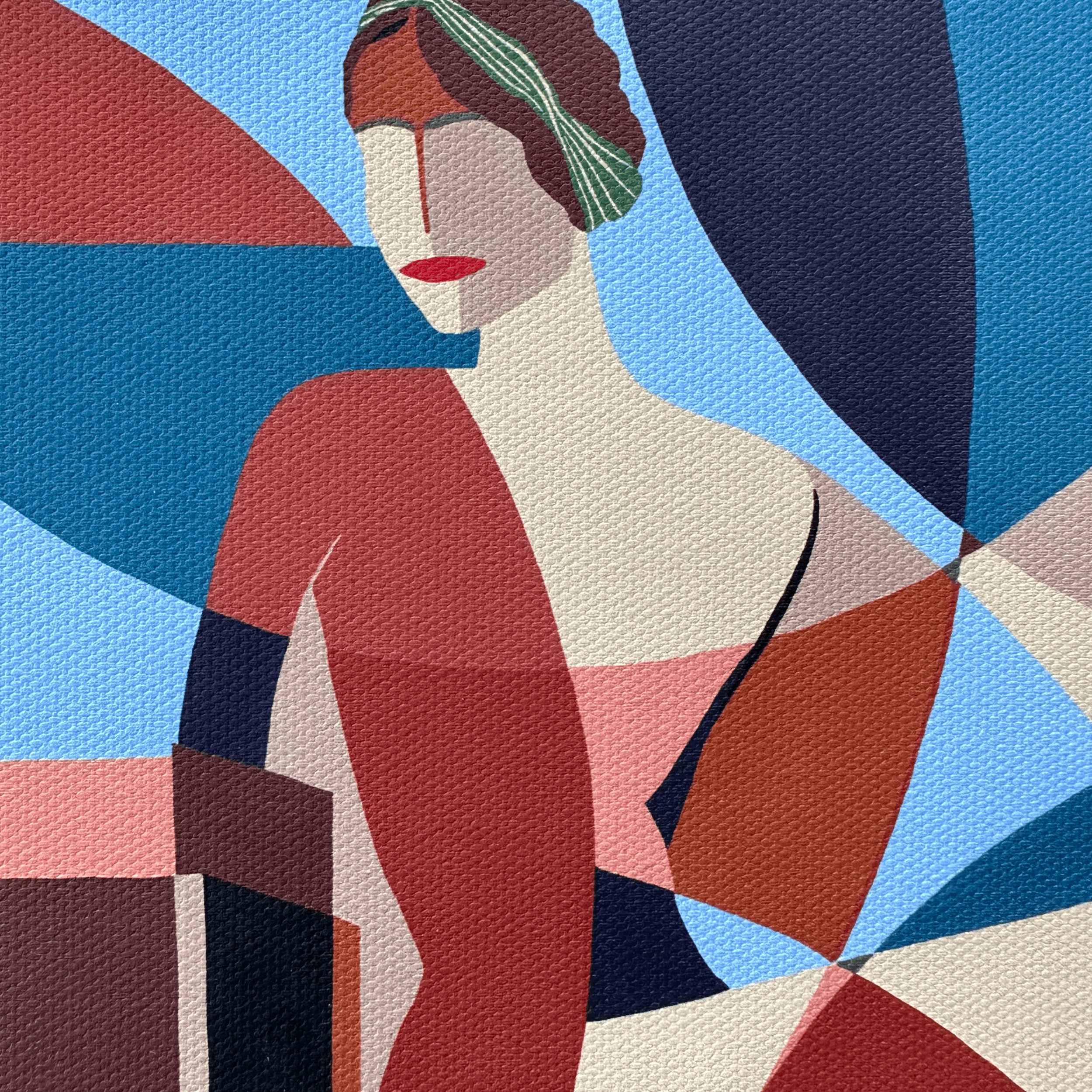 Limbo fine art giclee canvas print. Detail of matte canvas