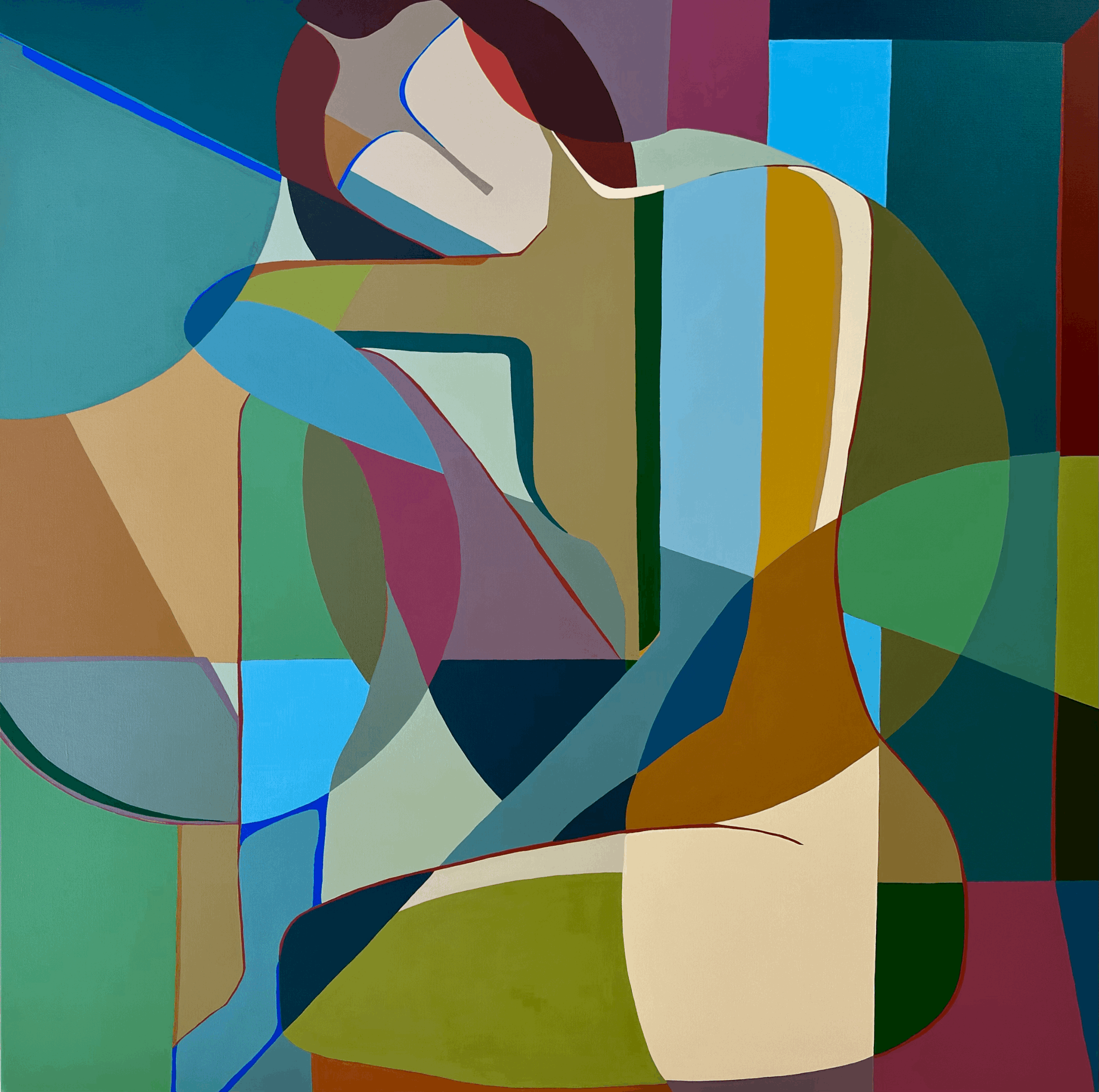 Bespoke original artwork by Australian contemporary artist Gina Ward for sale and collection. The Brass, Hendra, Queensland.