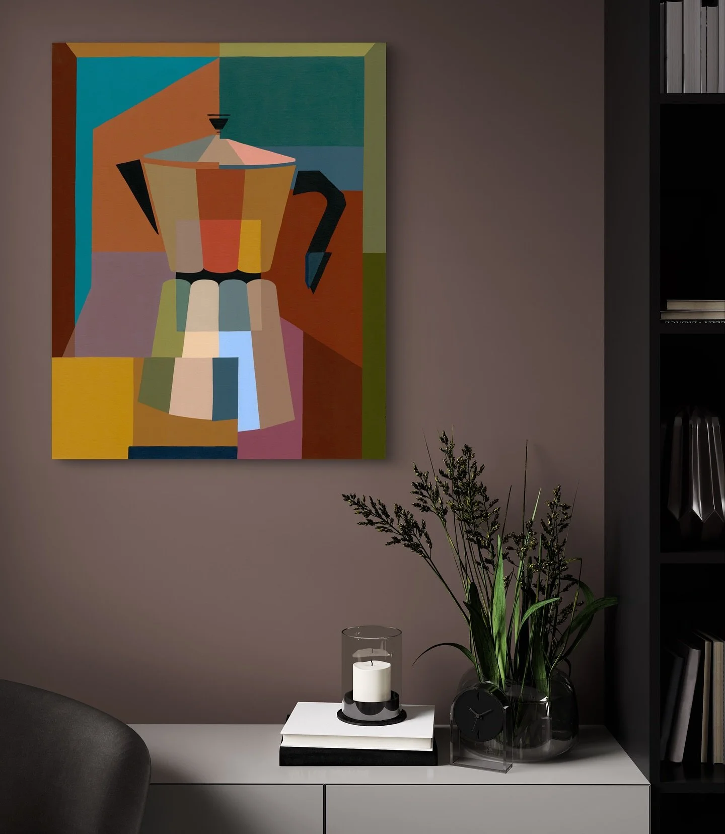 &lsquo;Aroma&rsquo;

A mid century modern twist to the humble moka pot and morning ritual ☕️ 

Exhibiting and available to collect at the one and only  @blowehair.artspace located at Portside Wharf in Hamilton

Acrylic on stretched canvas
76cm x 61cm