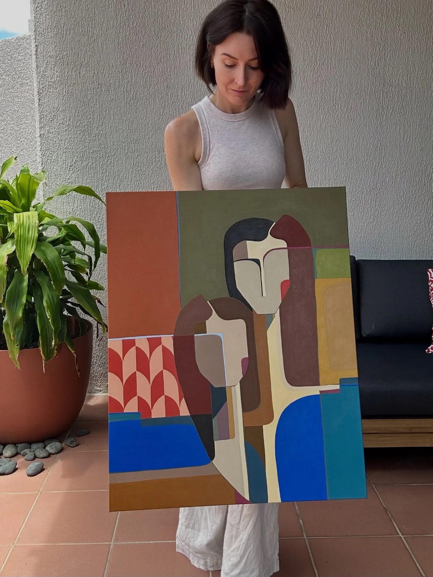 A moment of closeness, secrecy and the unspoken strength and bond between women. 

What lies beneath the surface of sisterhood, motherhood and memory 🌞

&lsquo;Mum&rsquo;s The Word&rsquo;
76cm x 61cm
Acrylic on canvas

Now available at www.ginawarda