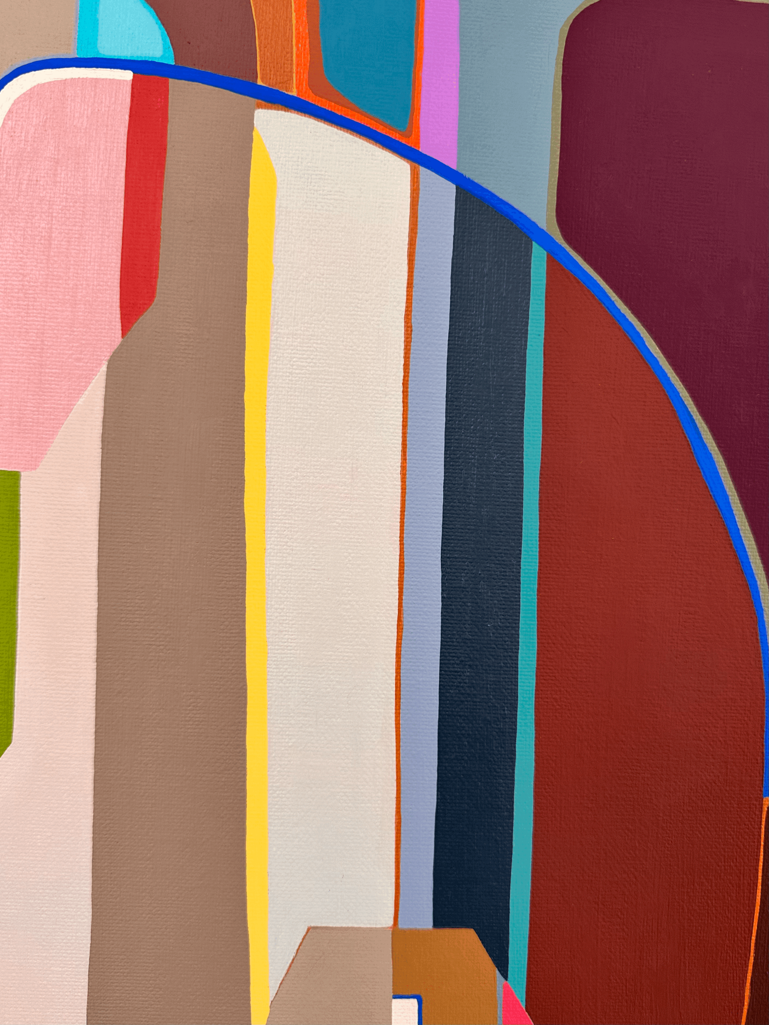 “Contemporary abstract female portrait artwork, Kin — vibrant, modern, and ideal for statement wall décor.”