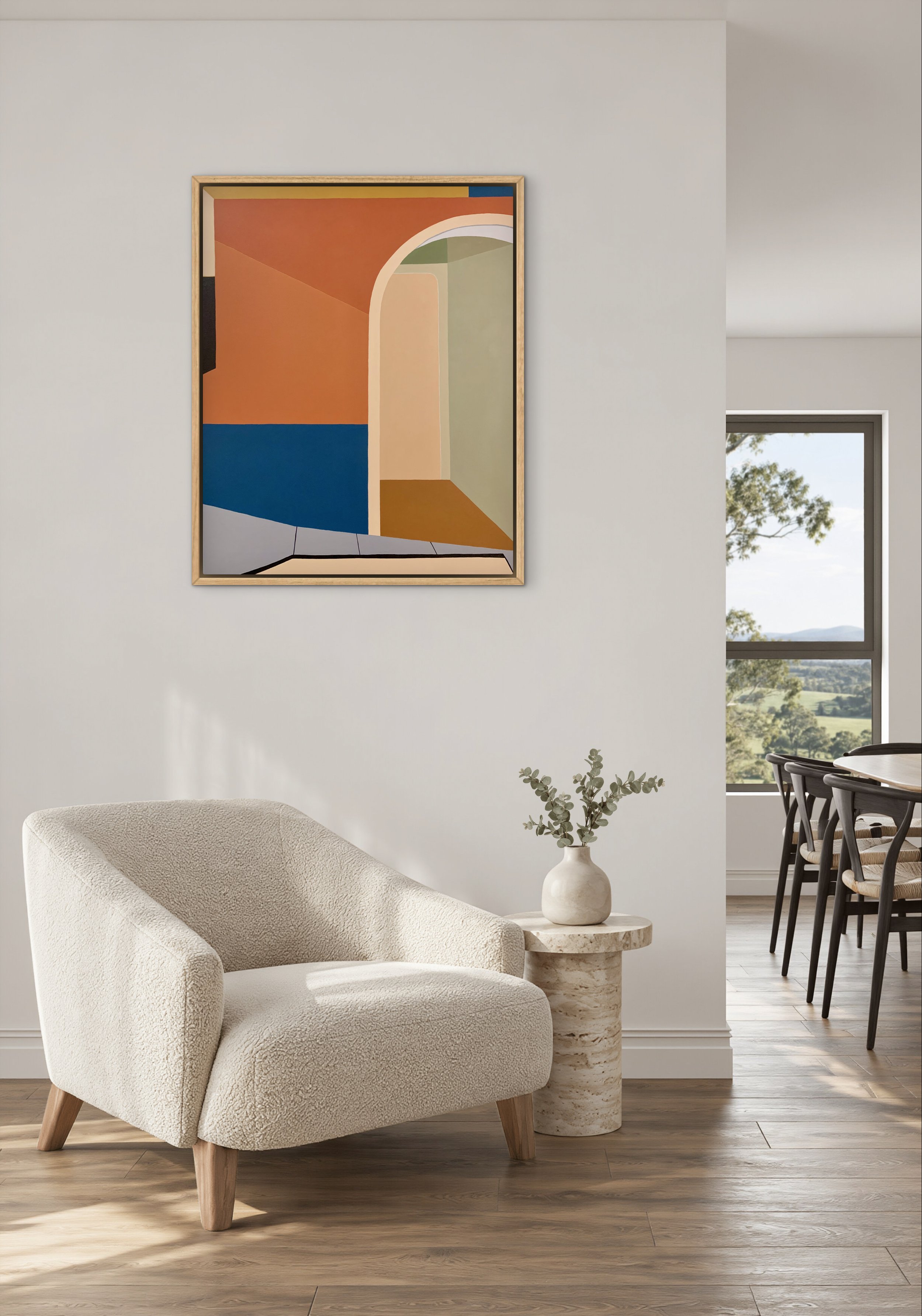 Original Archway artwork by Professional Mid century modern Brisbane artist Gina Ward. For sale now, complimentary shipping Australia and New Zealand wide