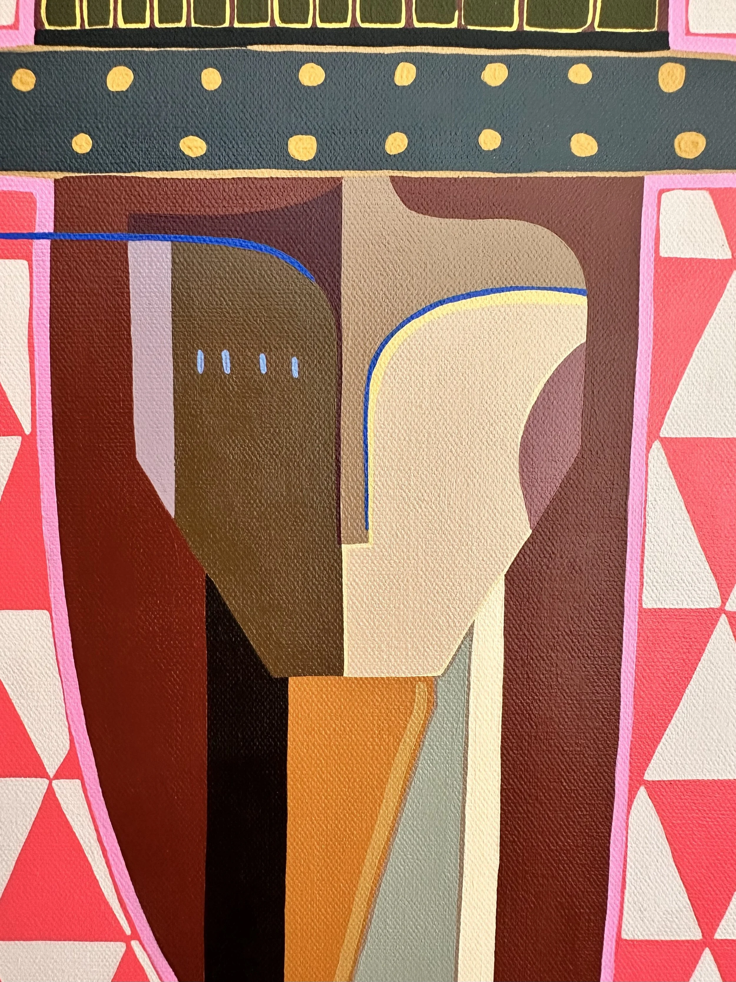 Geometric contemporary art piece symbolising unity and complexity in luxury interiors.