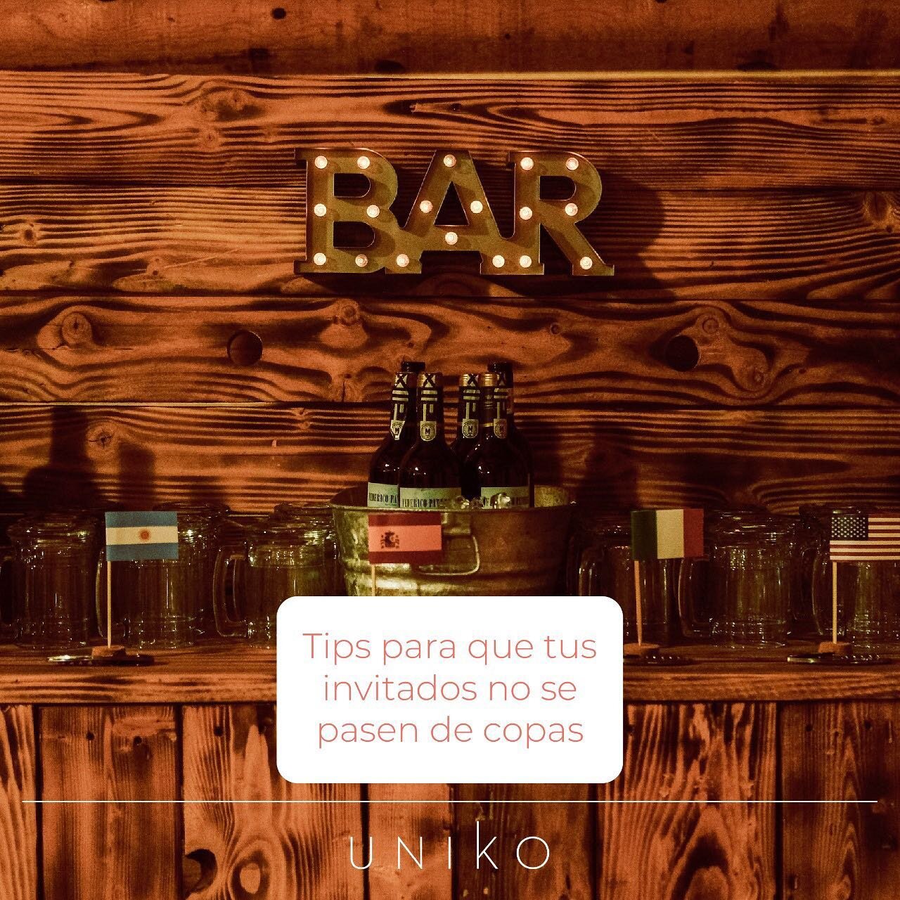 Aqu&iacute; te dejamos otro tip 👇🏻🤩

El bar tender es tu mejor amigo. Pide que en vez de negar tragos a los que ya est&aacute;n imprudentes, s&oacute;lo los sirva m&aacute;s ligeros. As&iacute; los necios creen que siguen tomando, t&uacute; te evi