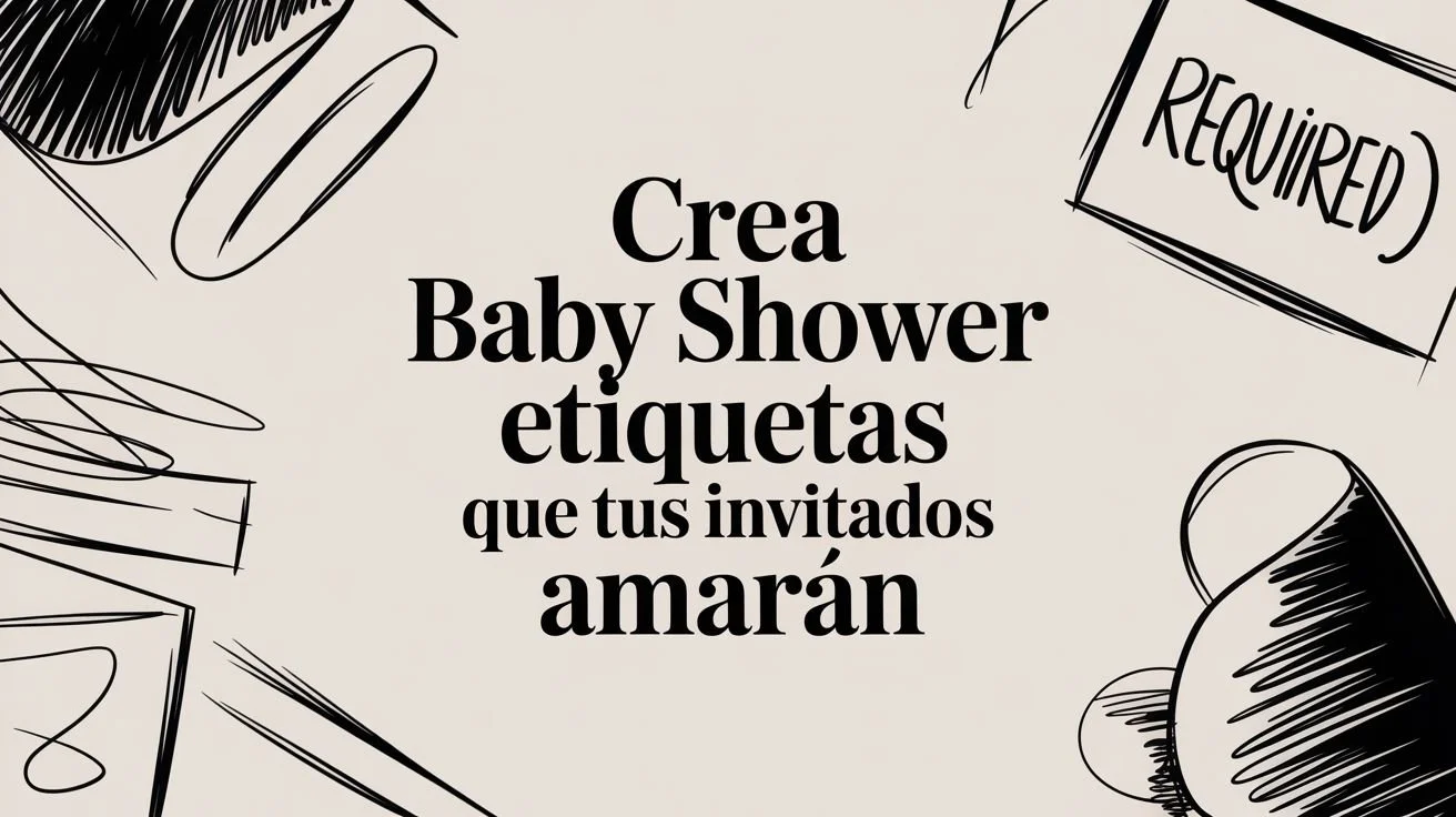 Crea baby shower etiquetas que tus invitados amarán