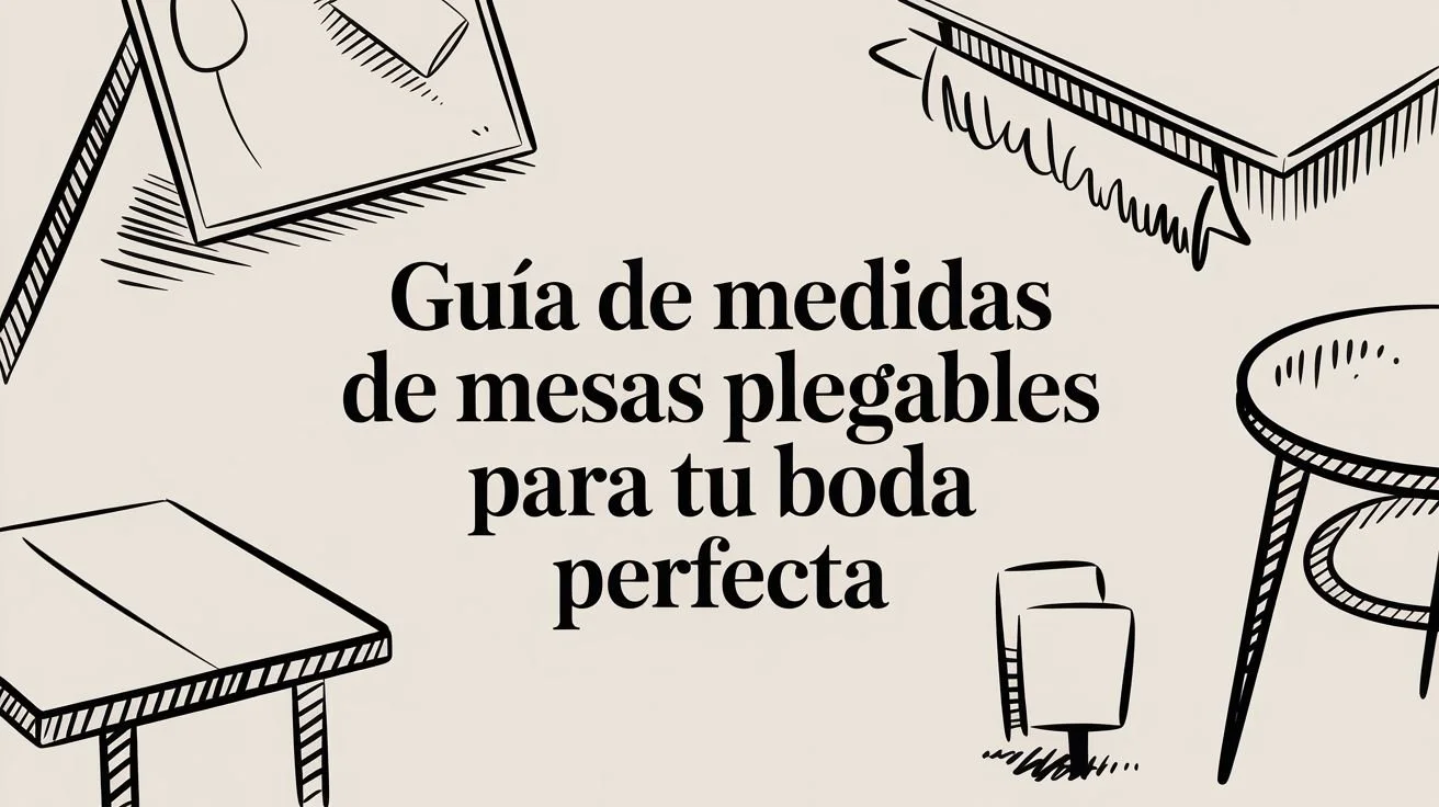 Guía de medidas de mesas plegables para tu boda perfecta
