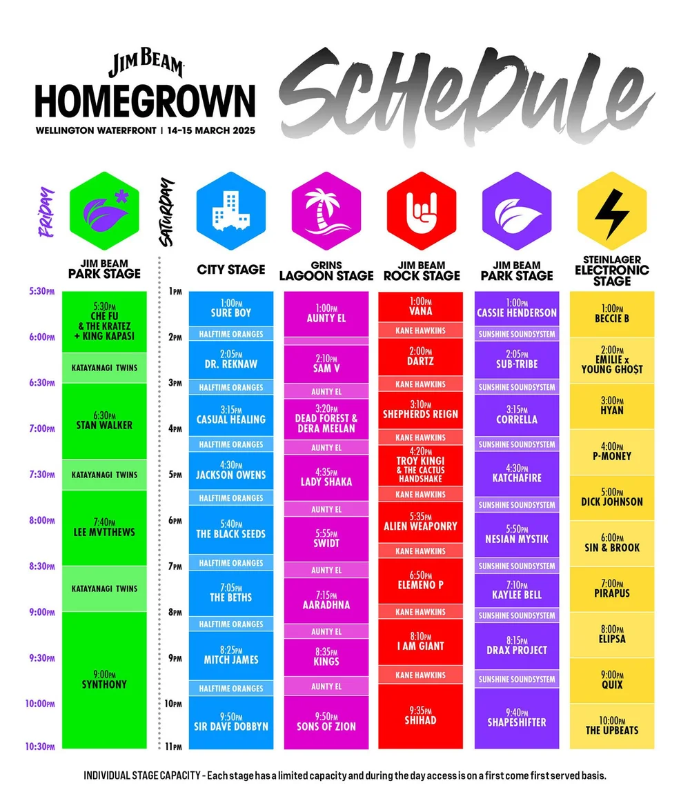 SCHEDULE 2025 — Homegrown