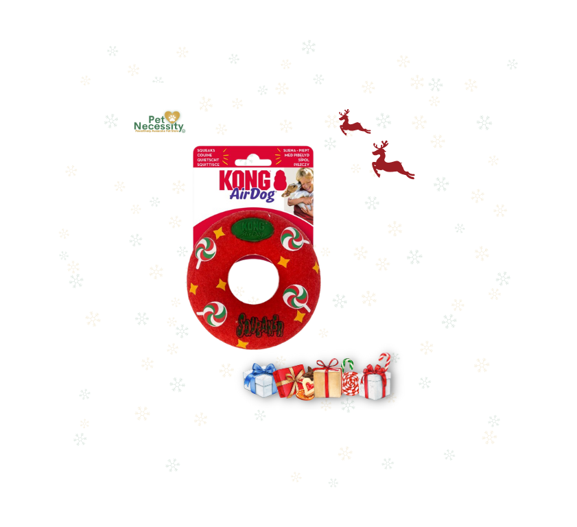 Kong Xmas AirDog Squeaker Donut Medium