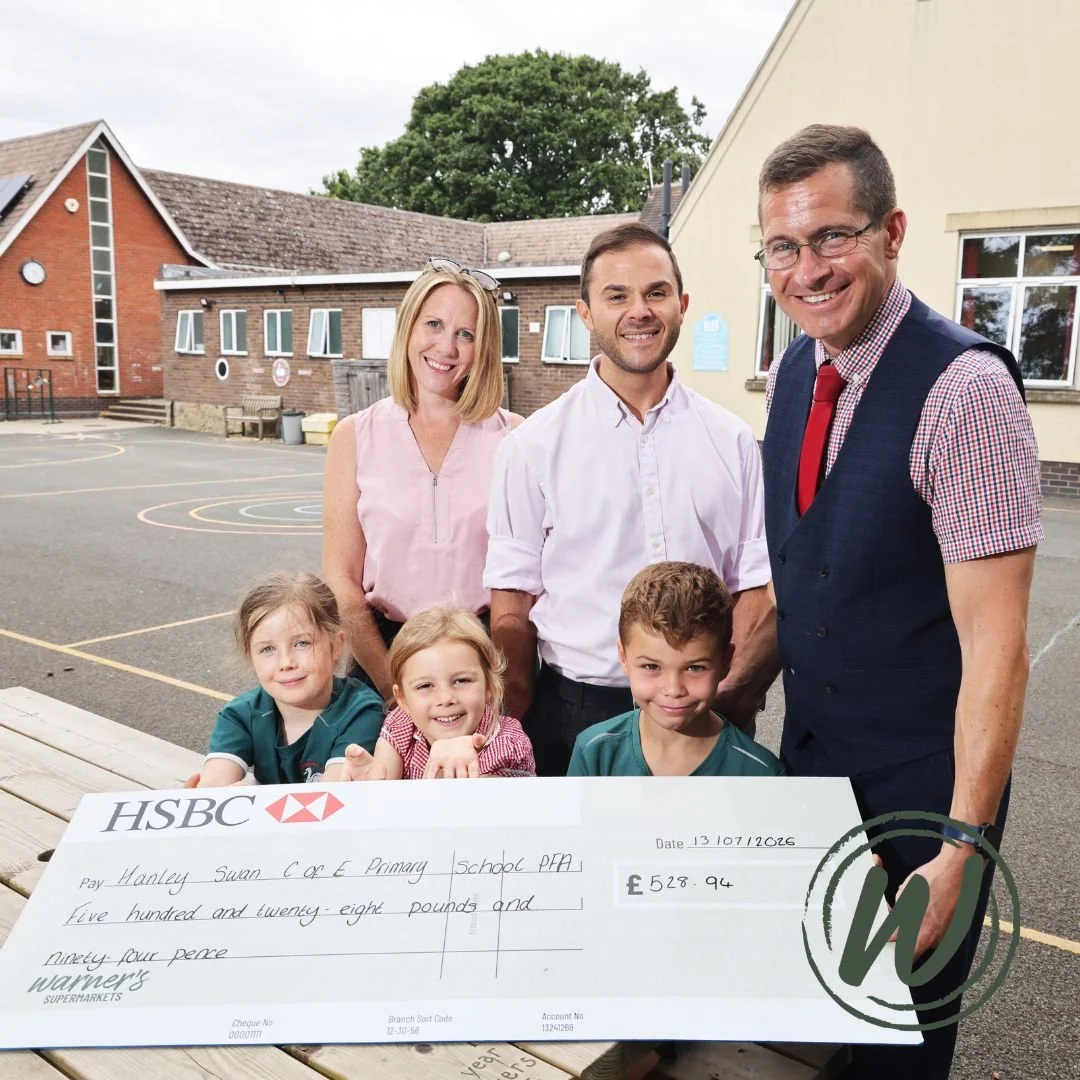 COMMUNITY SAVINGS SCHEME DONATES TO HANLEY SWAN C OF E PRIMARY SCHOOL PFA