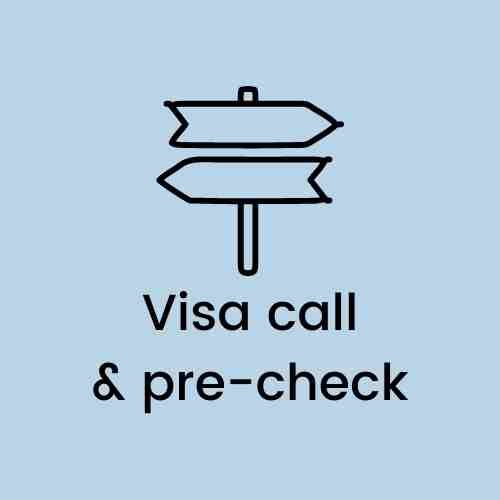 Visa call and document check