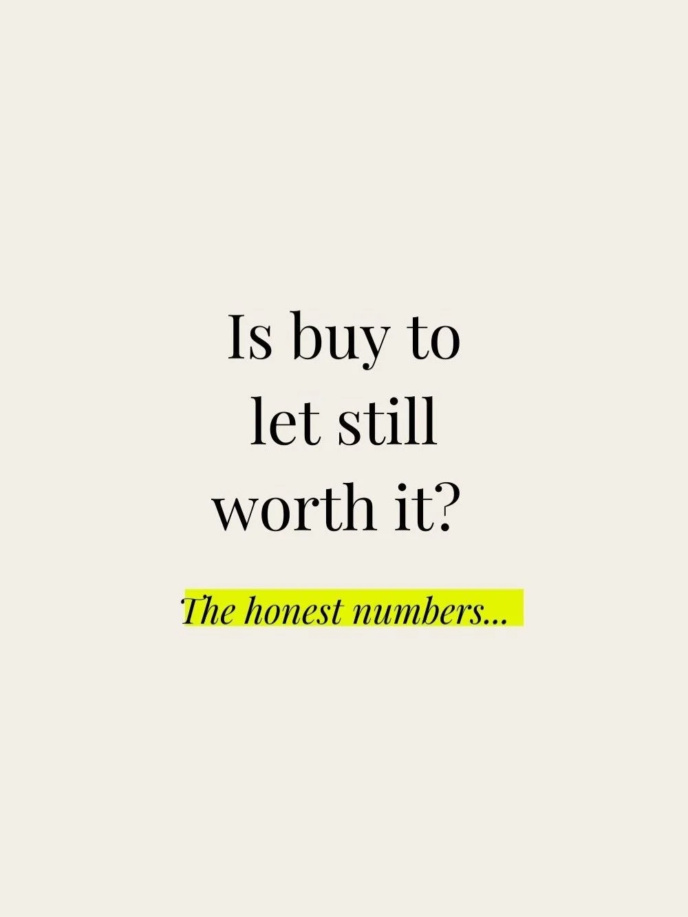 Everyone talks about property yields but nobody talks about what&rsquo;s left after the tax, the costs and the legislation has had its way with them.

Swipe through the numbers then tell me if the narrative still holds 🤷🏼&zwj;♀️

Full breakdown on 