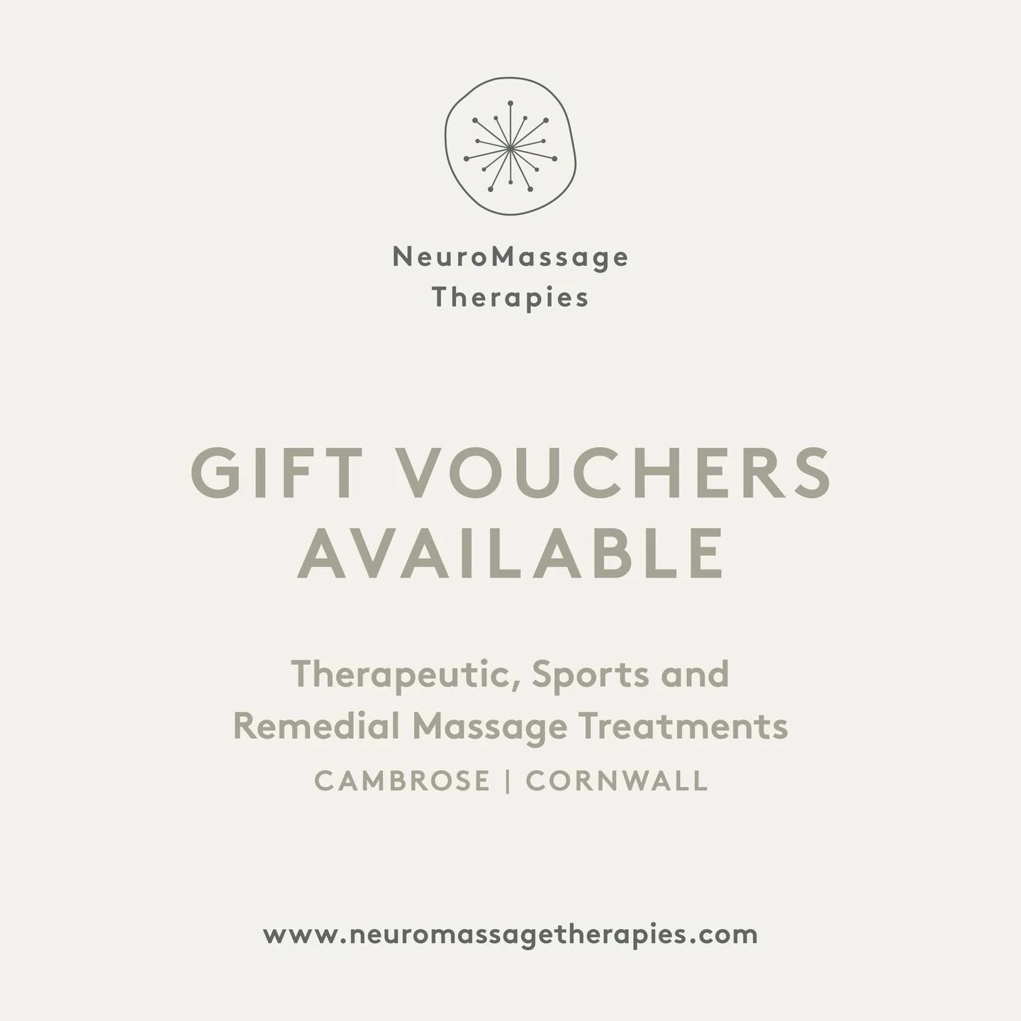 Why not treat someone you love to a whole body reset? A NeuroMassage Therapies treatment makes a perfect gift for anyone who is living with chronic pain or someone who is simply seeking balance and relaxation. Gift Vouchers are now available on reque