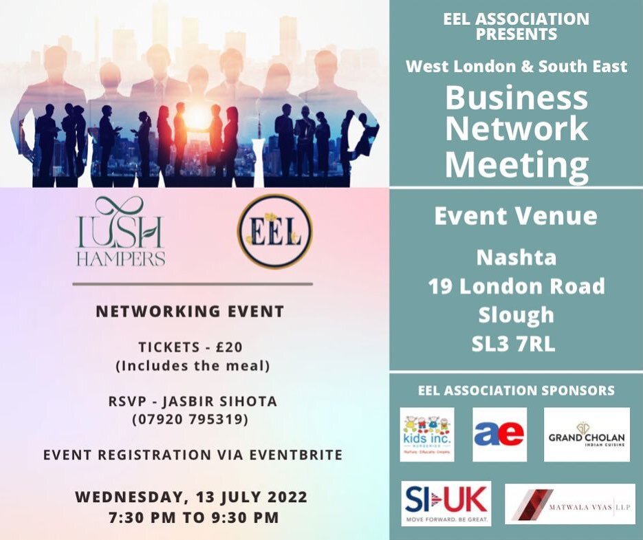 Looking forward to hosting tonight&rsquo;s event! 
Not too late to join 

@eelprofessionalassociation @eelbusinesscommunity 

 #smallbusiness #networking #localbusiness #slough #westlondon #southeast #england