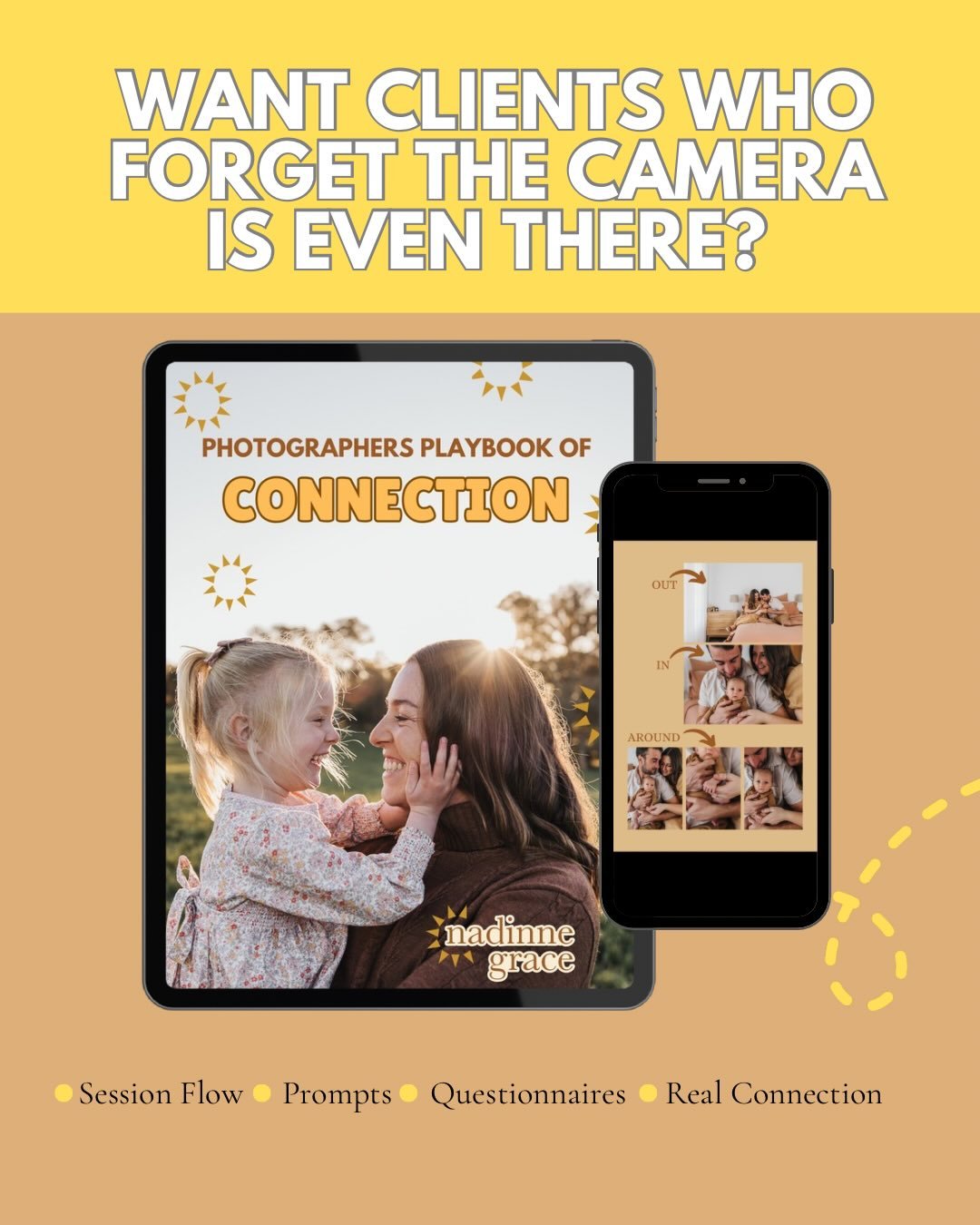 Clients won&rsquo;t remember what you said but they&rsquo;ll always remember how you made them feel 🥰🥰

🌟 Photographers Playbook of Connection 📷 

Your go-to guide to help you create genuine connection that leads to natural, emotional photographs