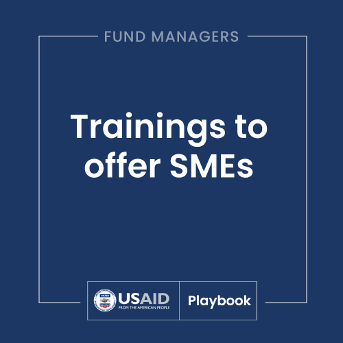 Trainings to Offer SMEs