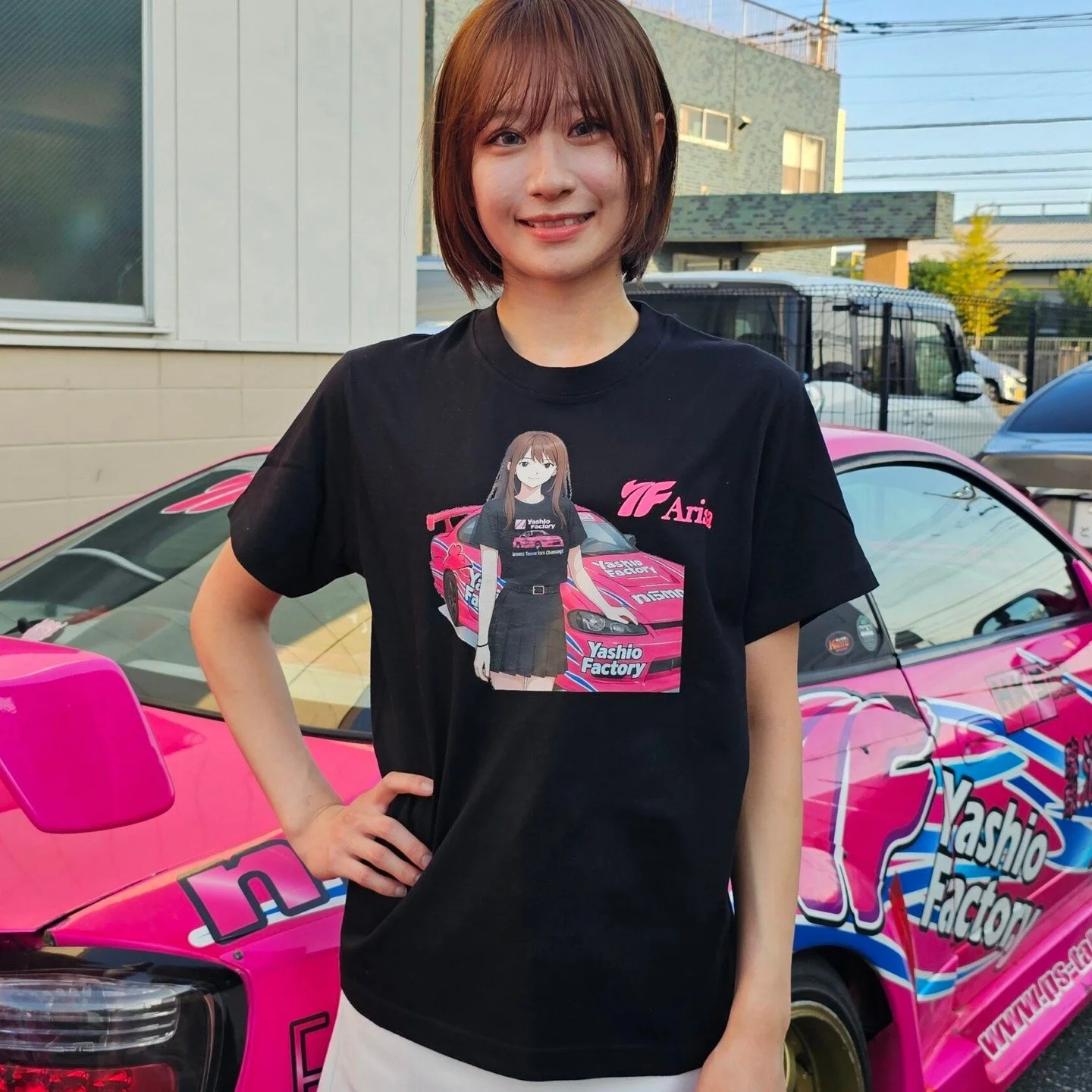 Straight from Yashio Factory 💗
The official Arisa tee is available to purchase.

Same soul as Oka-chan&rsquo;s S15. 
Available in Pink, White, or Black.