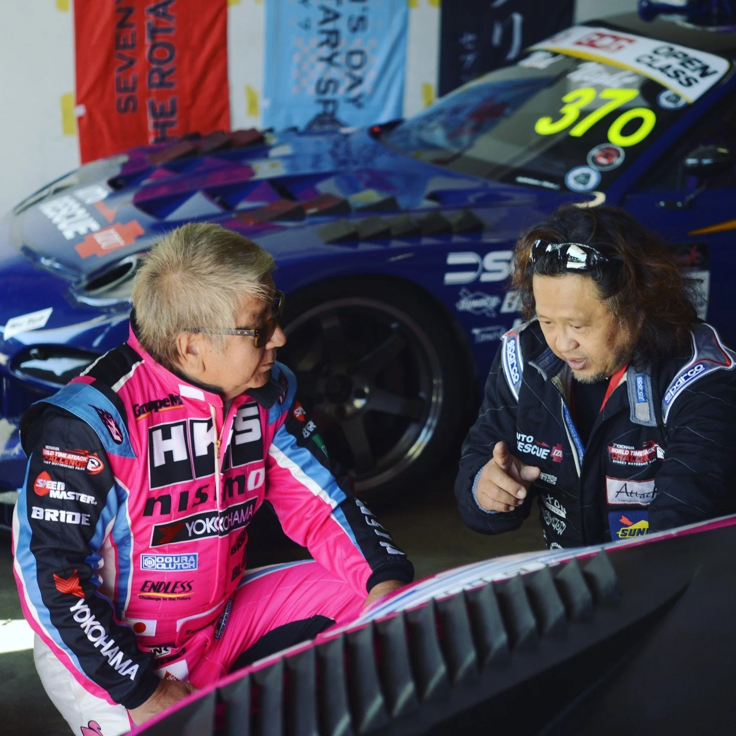 Oka-chan &amp; Ando-san deep in strategy mode at WTAC 2024 🏁🇯🇵

We&rsquo;re here to learn from the masters, push harder, and keep earning our place in this world we love.

Every conversation like this is fuel for what&rsquo;s next.
もっと頑張ります。🔥