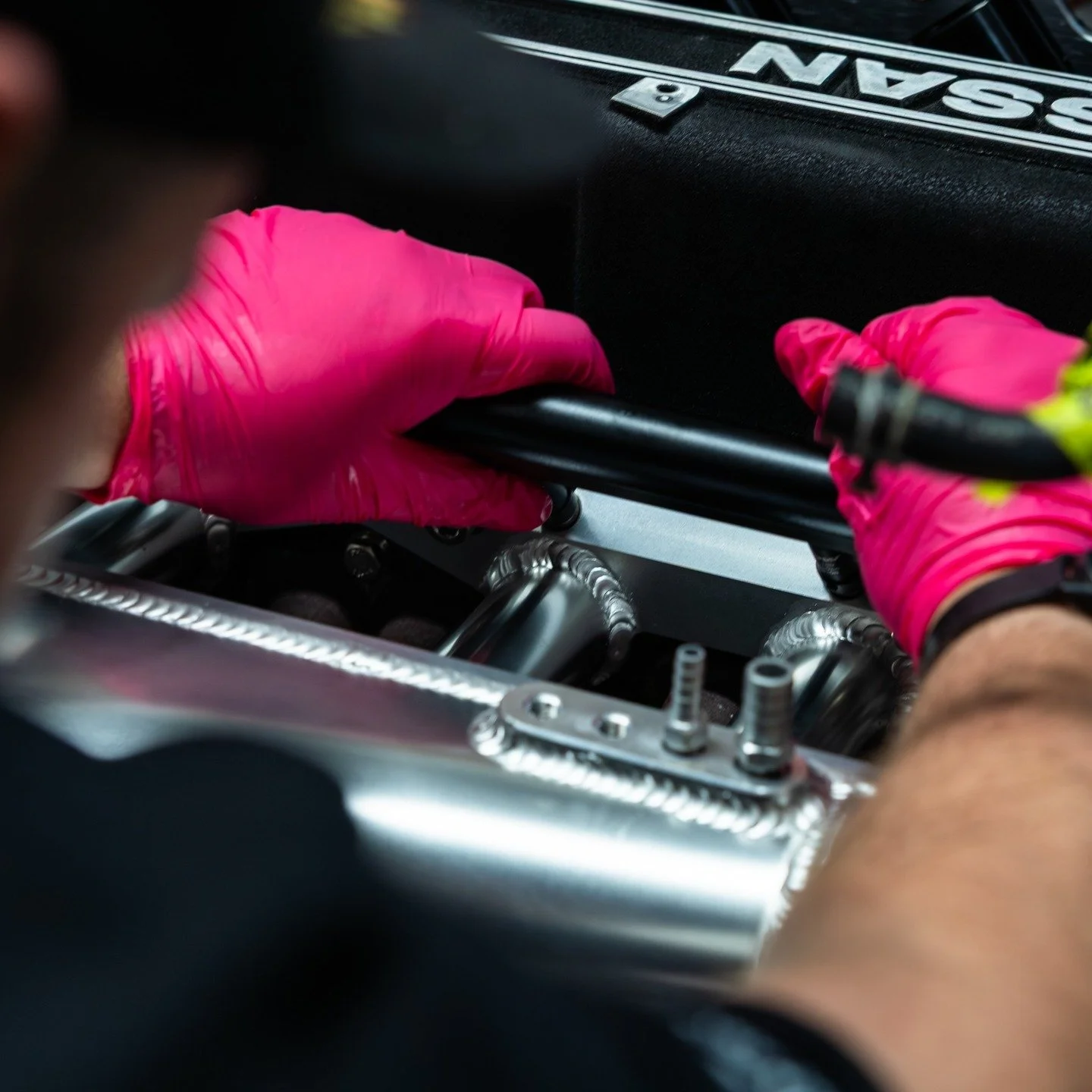 Sometimes the pink gloves need to come out✨🧤

Fitting an aftermarket fuel rail holding a set of 650cc injectors into an upgraded intake manifold on an L28? 
Valid. 

You know who to call for anything L-series. 
DM or visit us to discuss your next bu