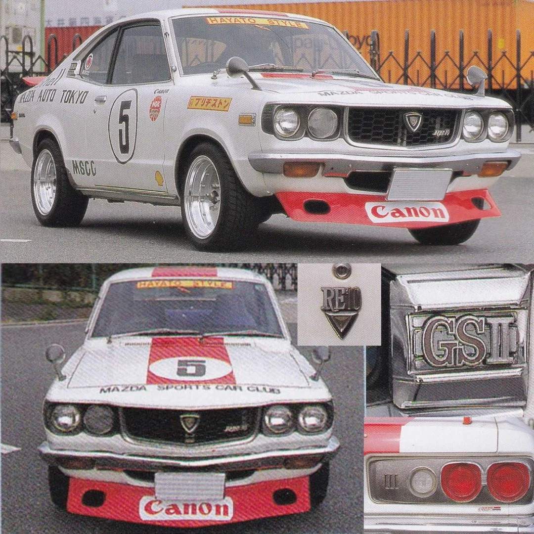 The Savanna GSII, 1973 model.

At first glance, the bold works colour scheme and oversized front spoiler immediately command attention. This is Ogikubo Kawahara&rsquo;s Savanna, prepared with racing in mind and finished in Mazda Auto Tokyo works colo