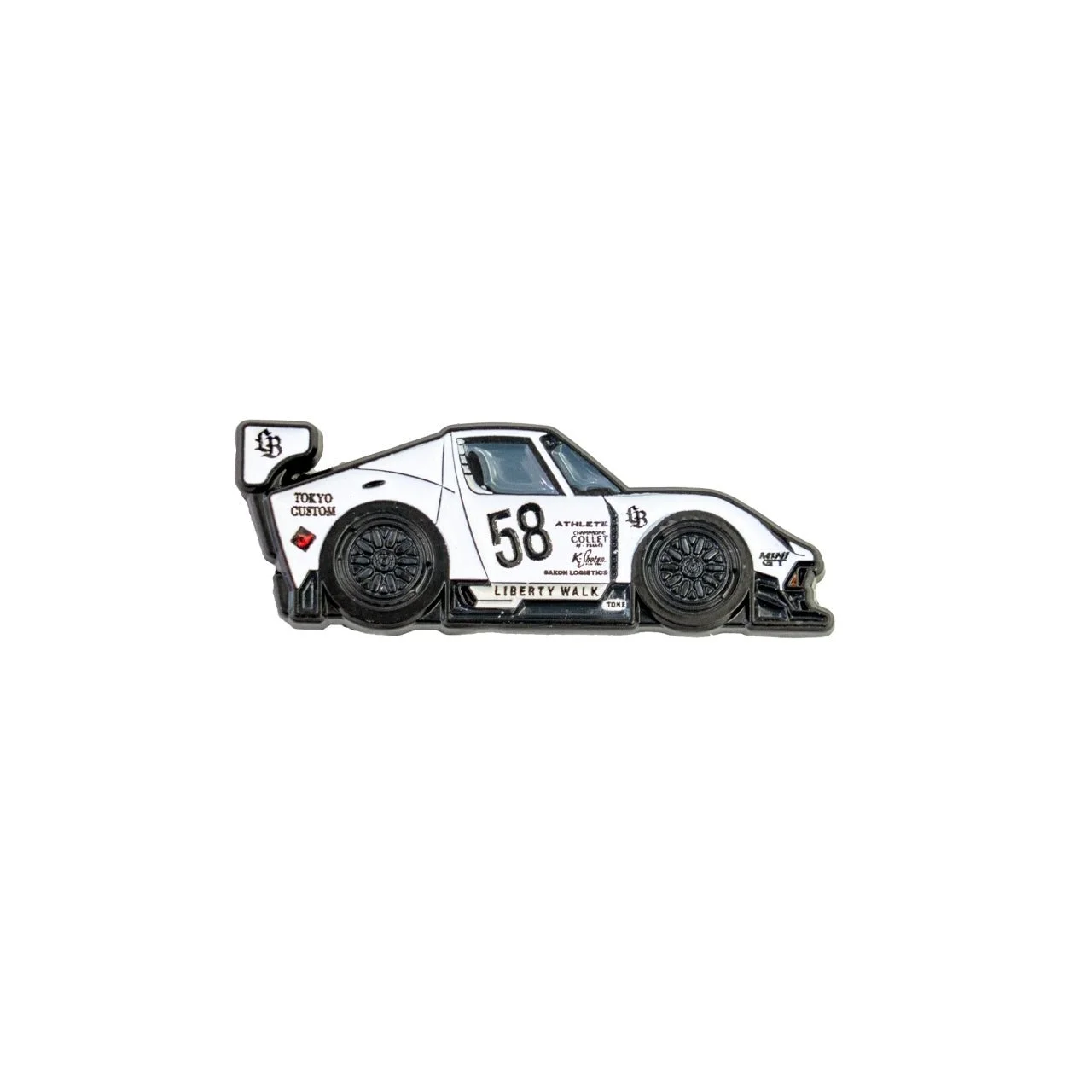 LIBERTY WALK CB8-MI Leen Custom Pin Badge MIURA White