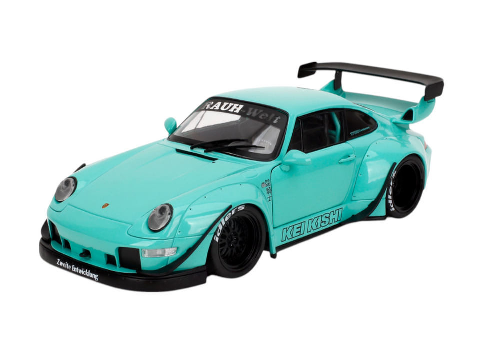 1:18 RWB 993 (Porsche 911) -- Kei Kishi - Turquoise -- — HyperNight