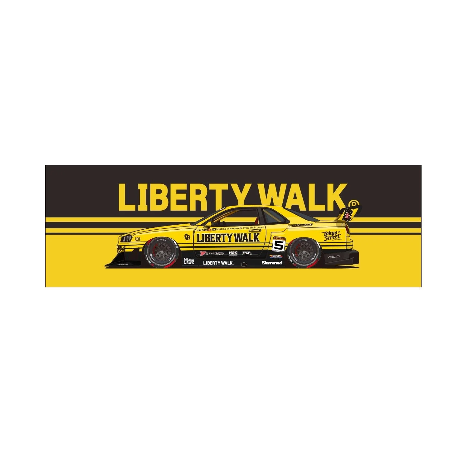 LIBERTY WALK LB Penzoil R34 BOX Sticker