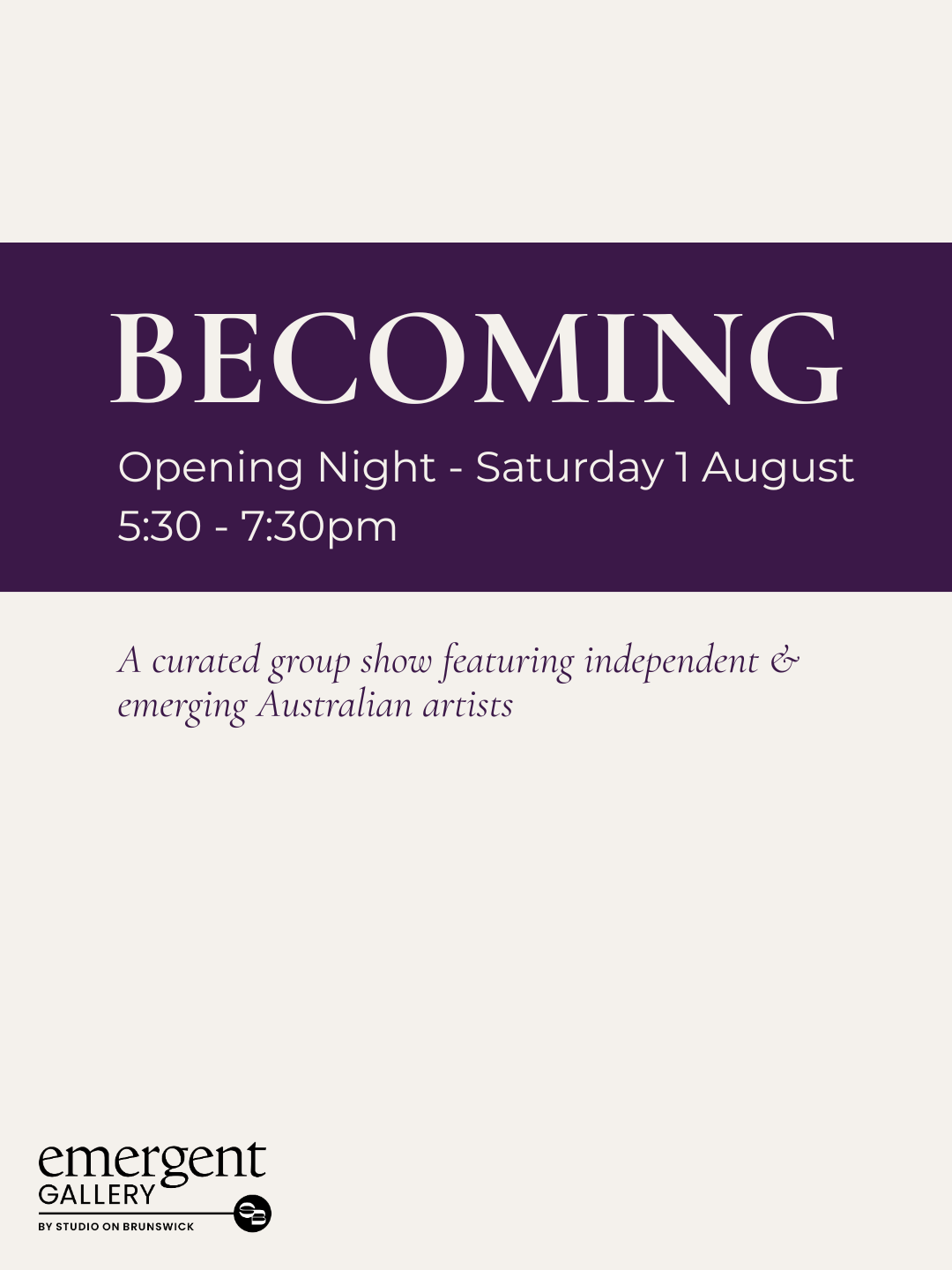 BECOMING Opening Night
