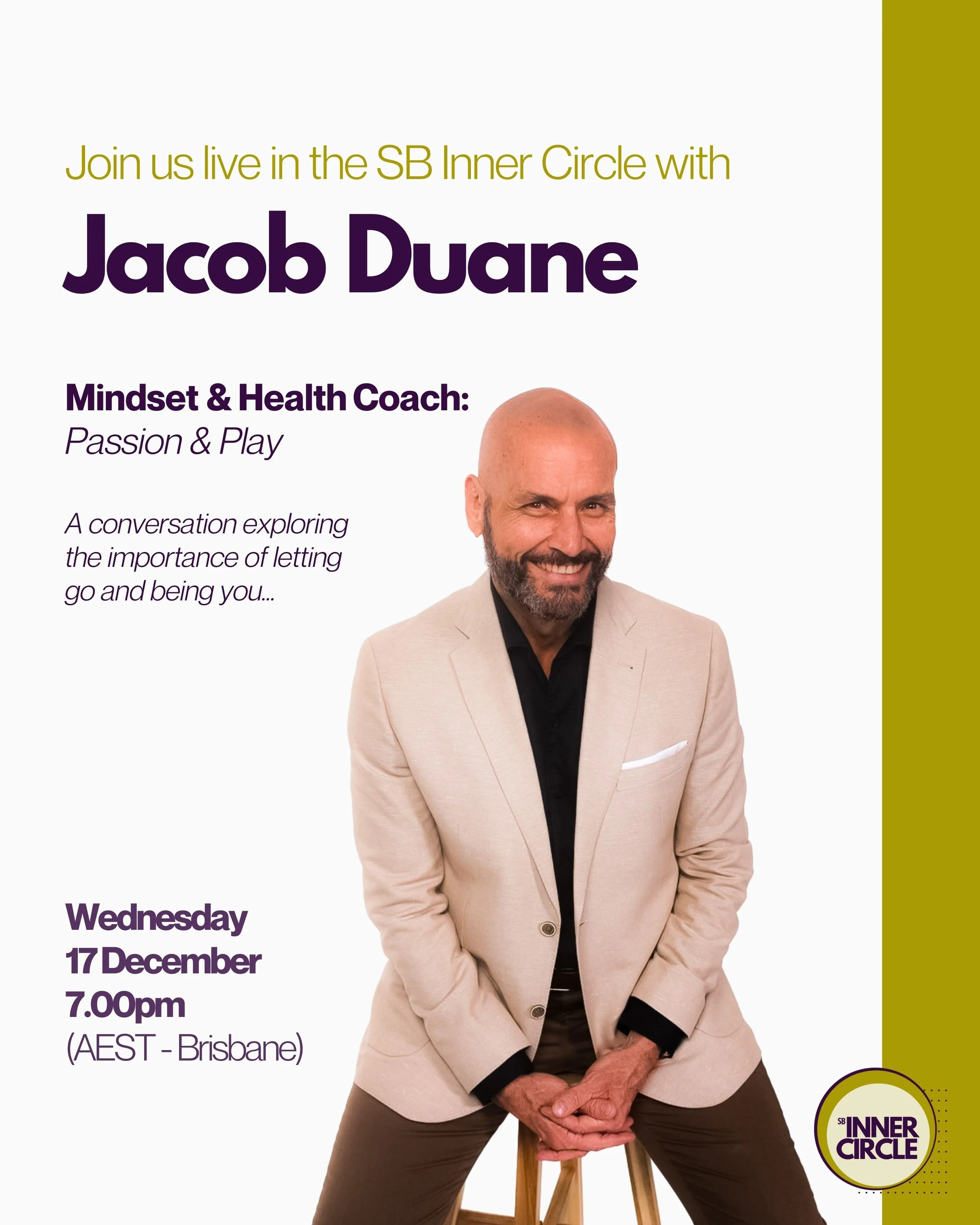 LIVE ONLINE FOR INNER CIRCLE MEMBERS