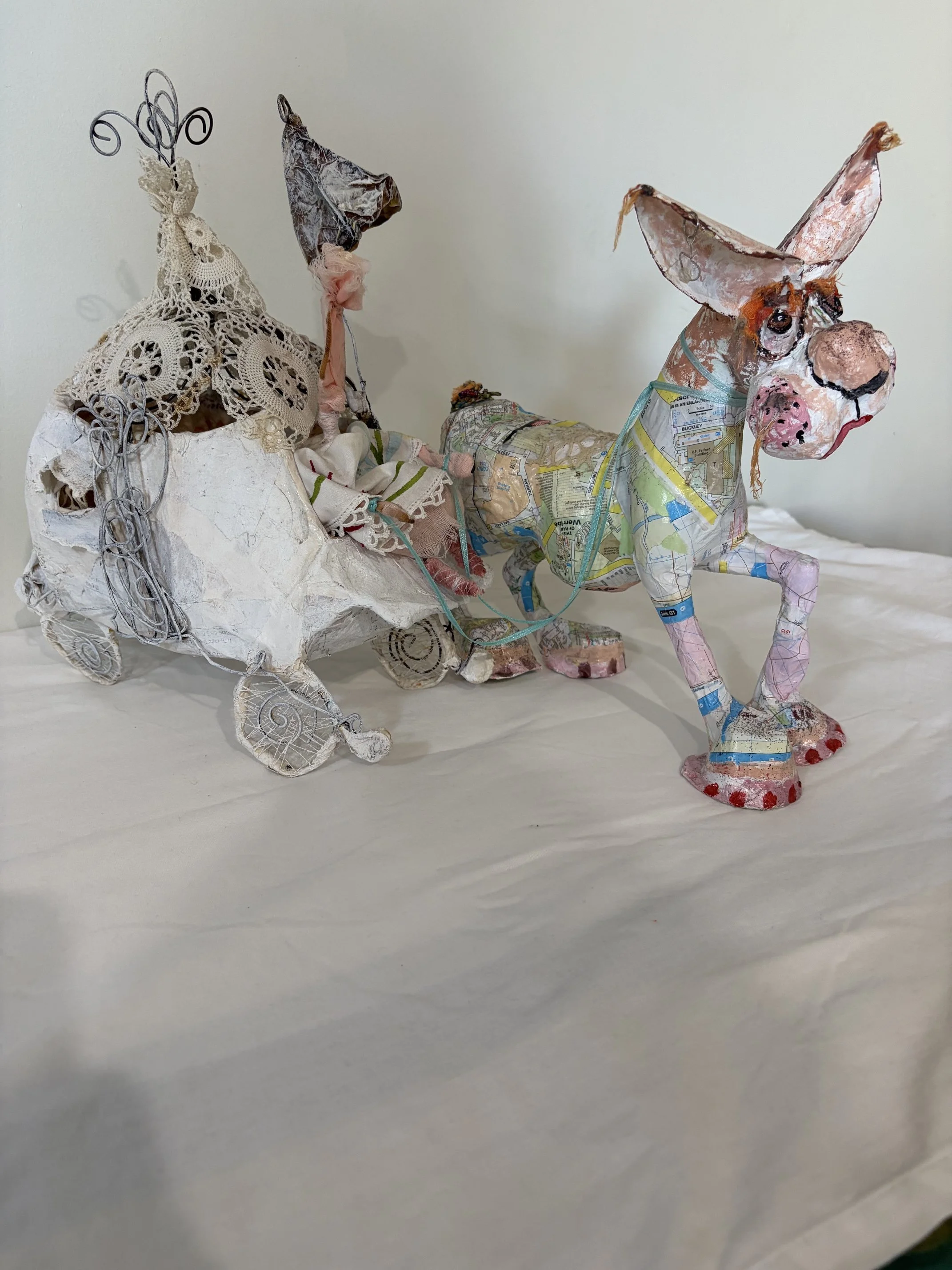 Sculpture - Fairy Wagon and Horse