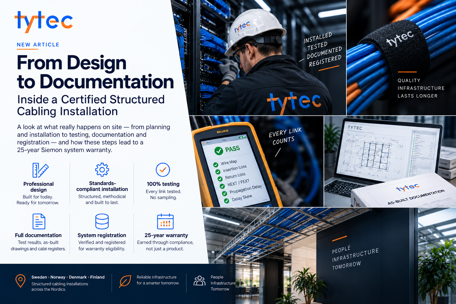Inside a Certified Structured Cabling Installation: How TYTEC Tests, Documents, and Registers Every Siemon System
