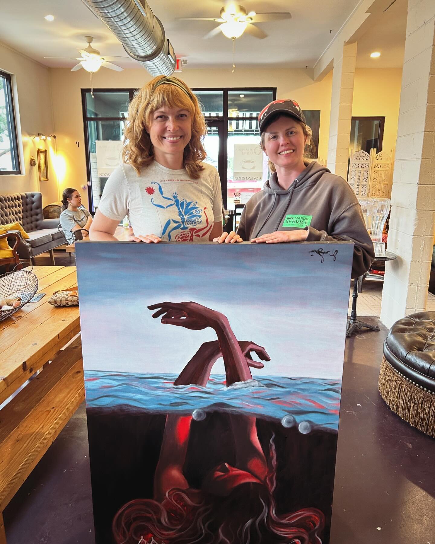 SOLD today to the magnificent @morgangates10 , who expressed to us the beauty that she felt when she first saw this painting at @artelpensacola recently. Our sincerest thanks to her for supporting local artists, and our humblest gratitude for her app