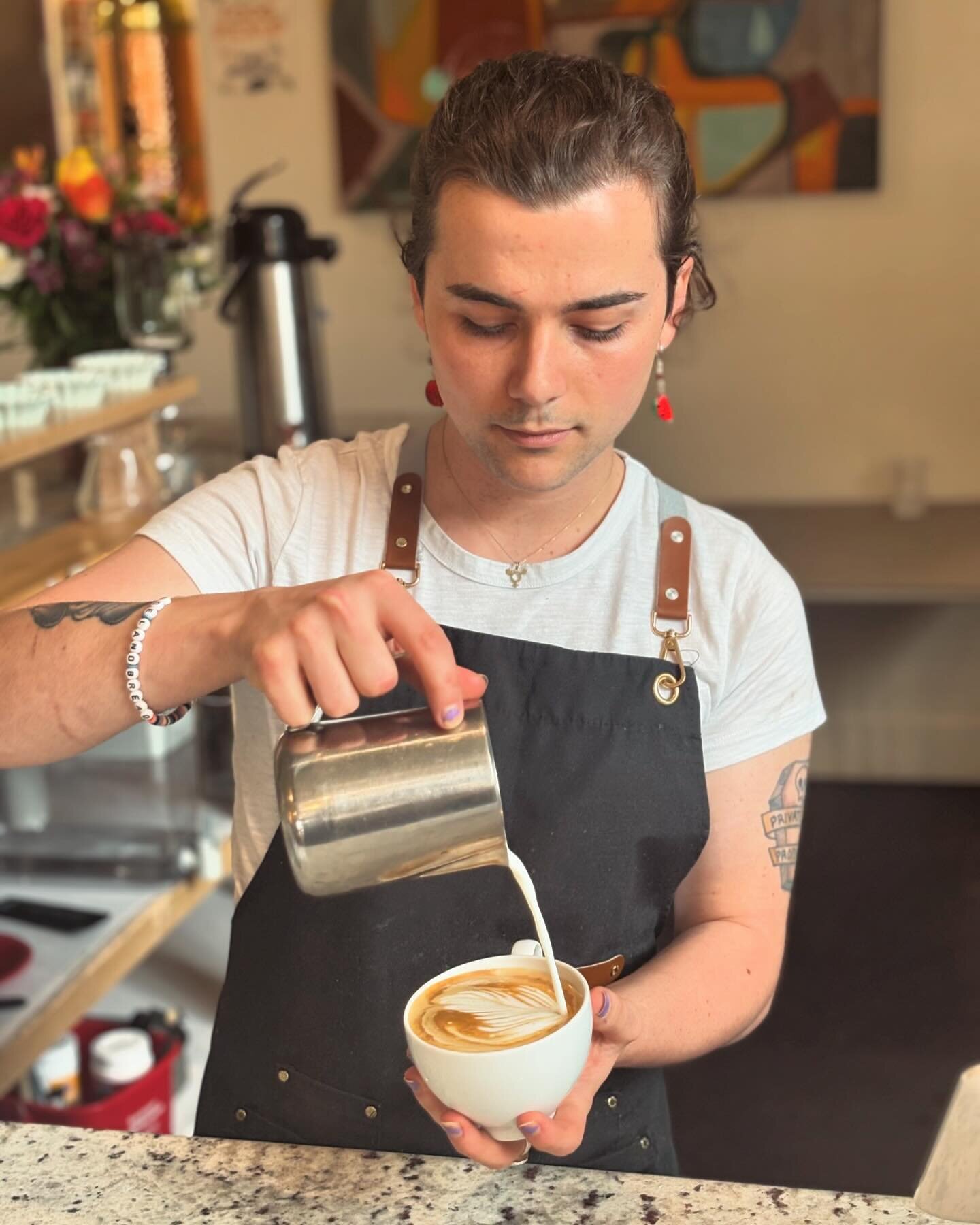 *Spotlight on Charlie*
Everyone come and say hello to Charlie, one of our lovely baristas here at Alla Prima. In case you weren&rsquo;t already aware, not only is Charlie incredibly talented at all things coffee, but is also an incredible baker, whip