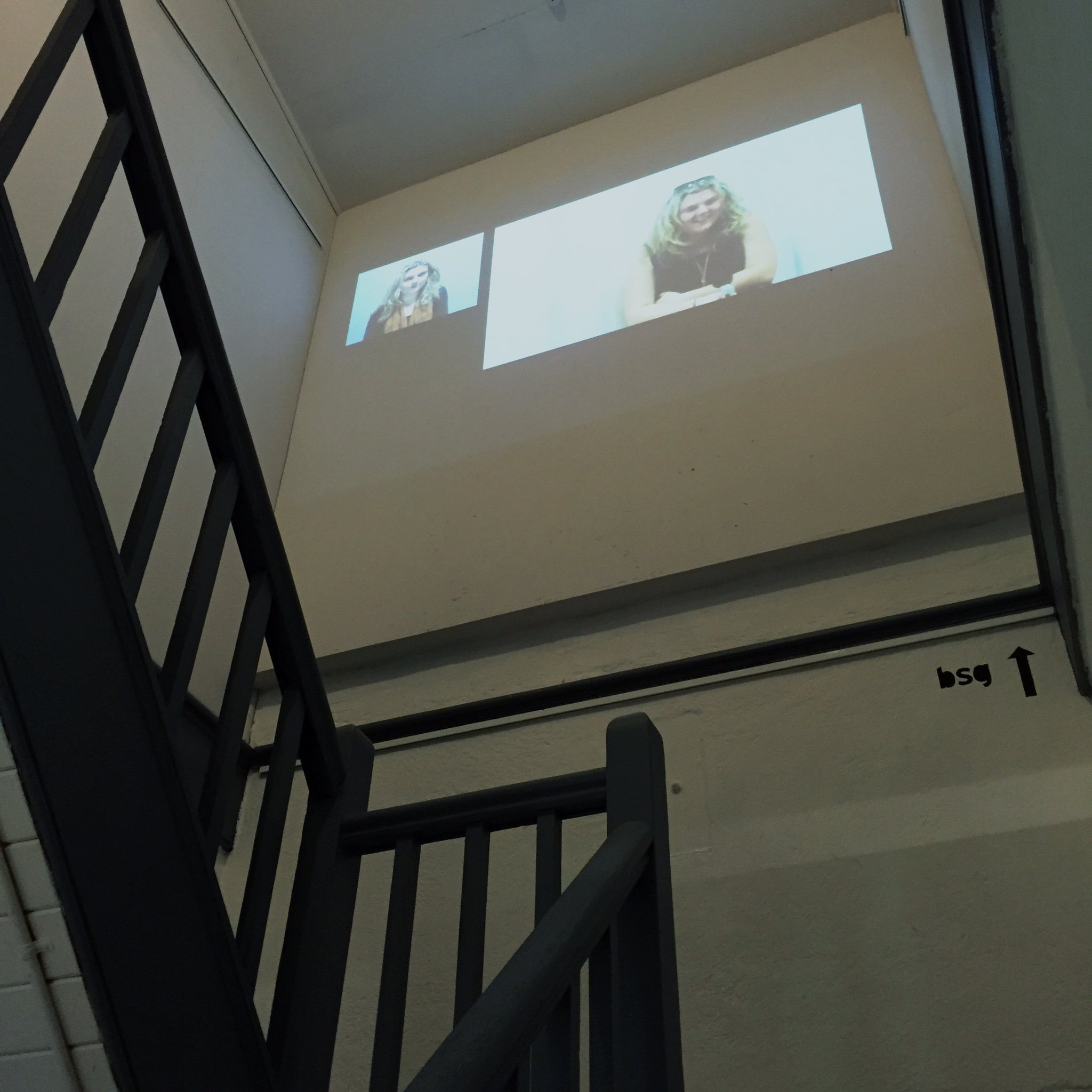projection video work about social media