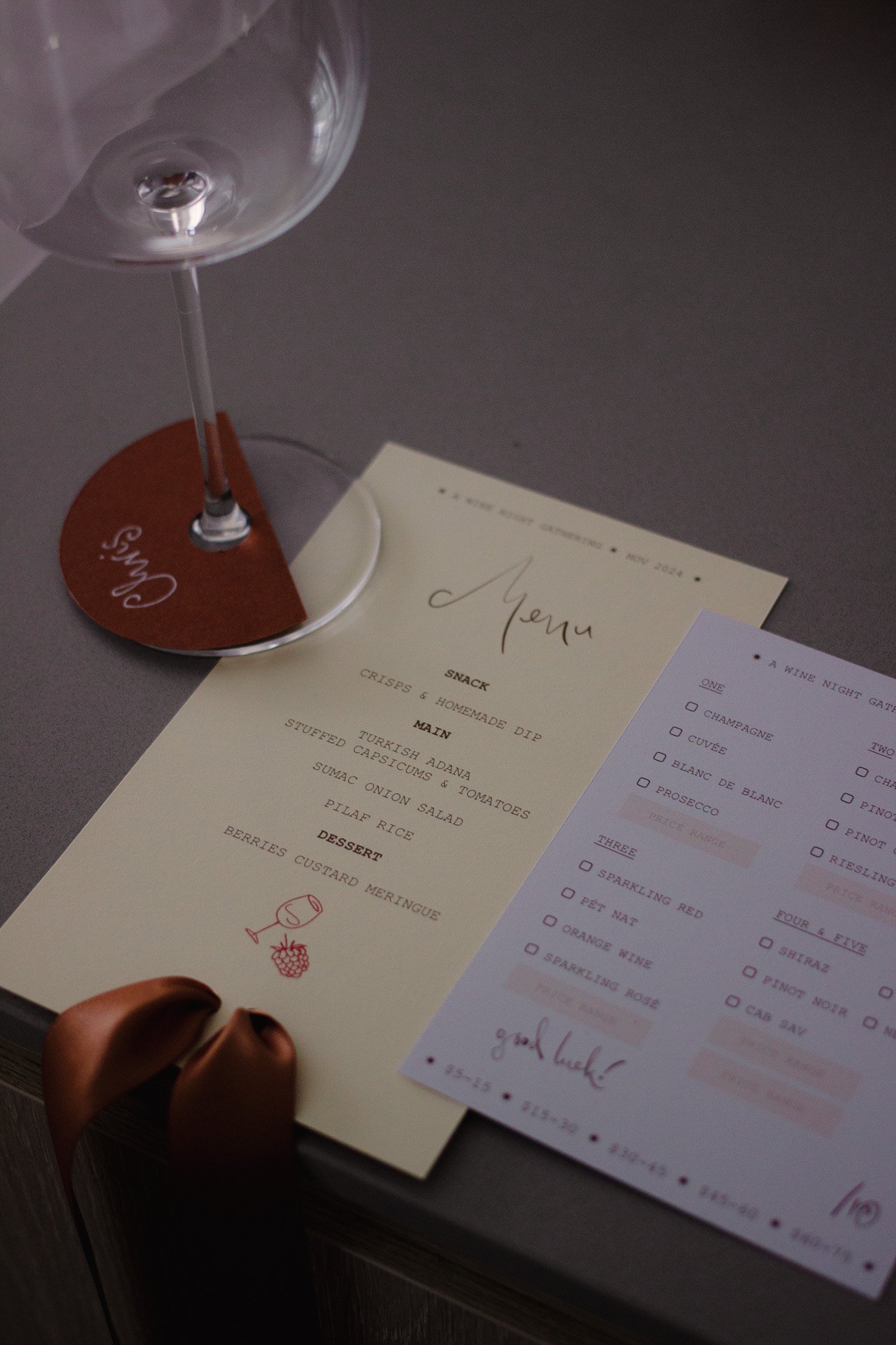 Emclectic custom wine tags
