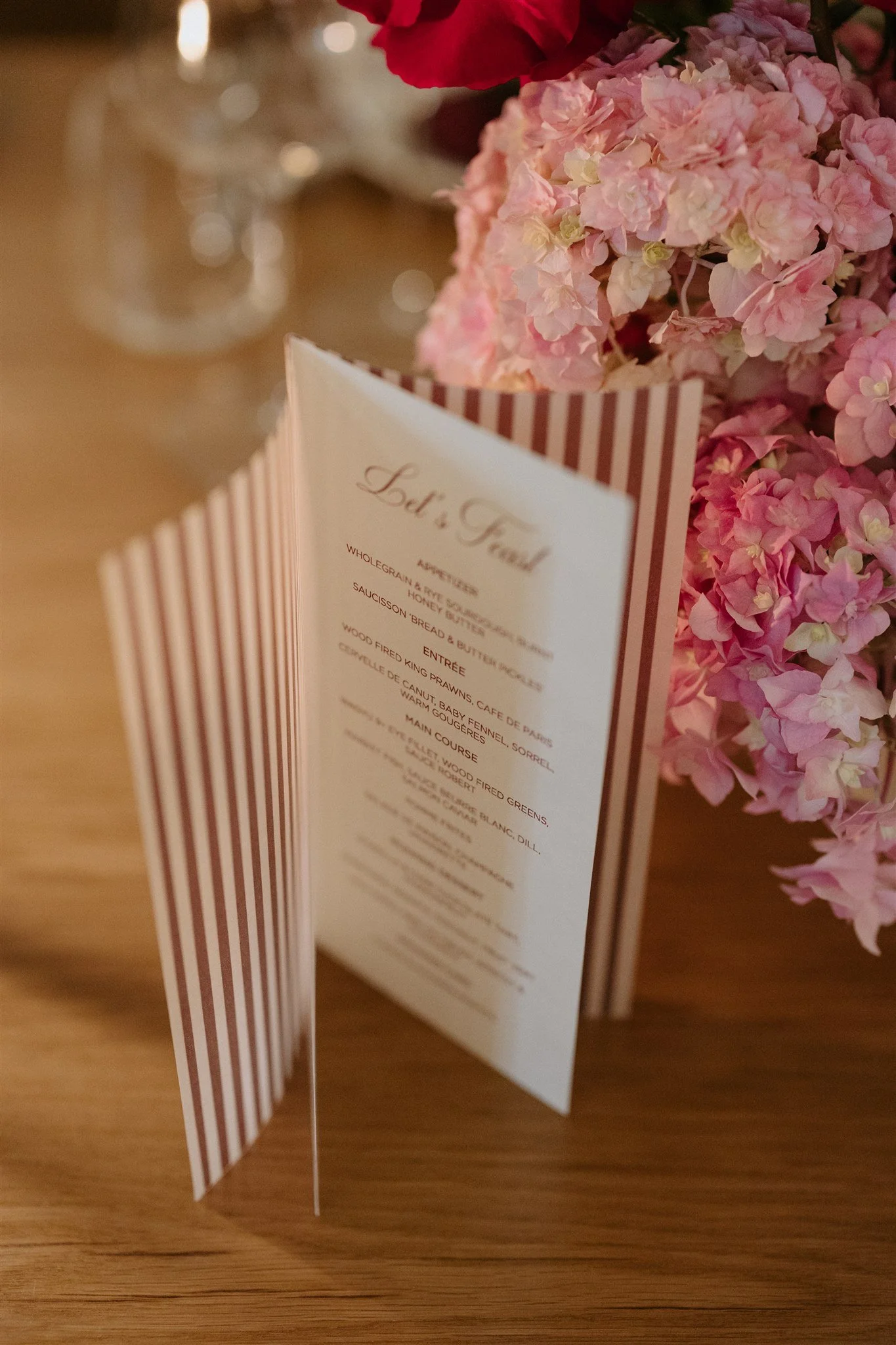Lei Lei Clavey Photography for Bow Creative Wedding Styling custom menus by Emclectic