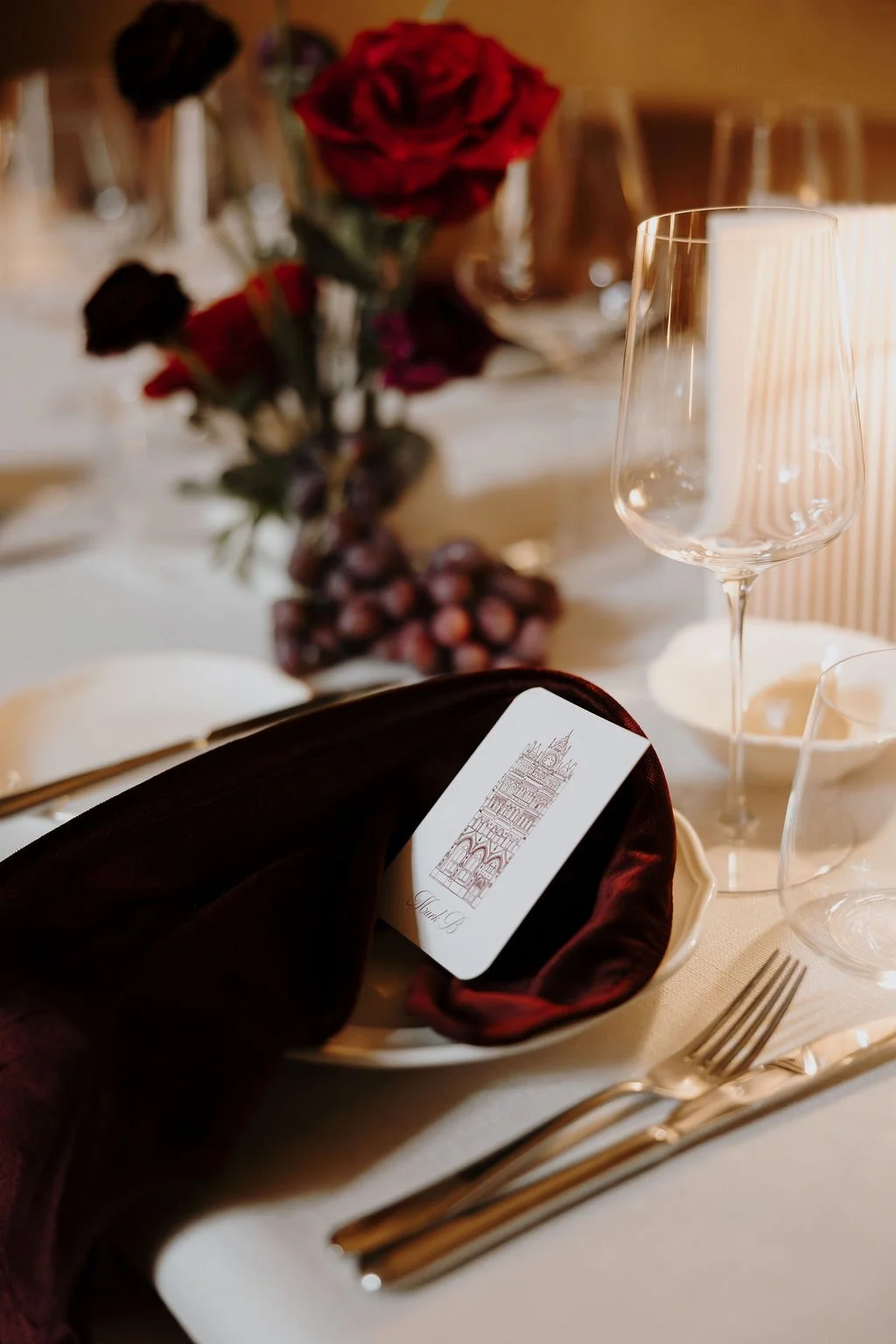 George Bowden for Bow Creating Melbourne Wedding Rein La Rue custom placecards Emclectic