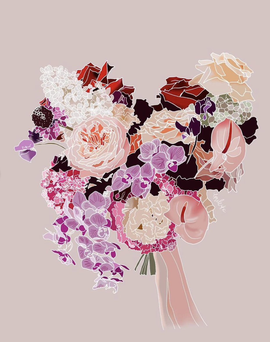 emclectic bouquet preservation artwork