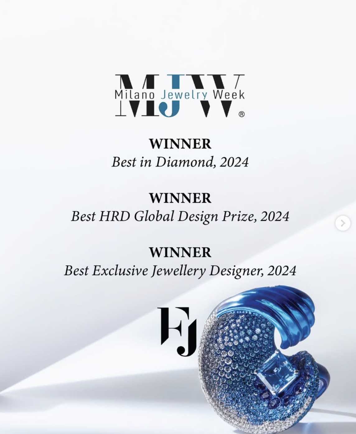 Faith Jewels Milano Jewelry Week Winner