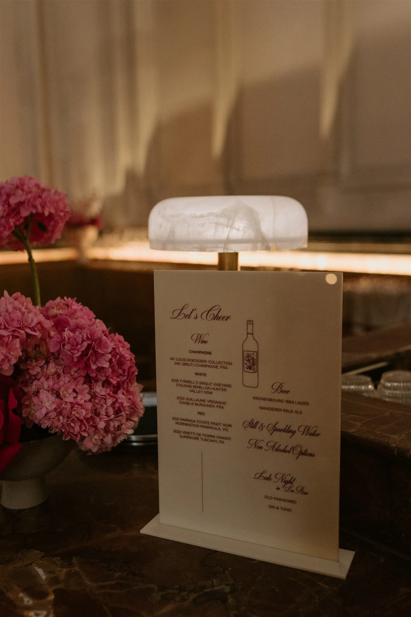 Lei Lei Clavey Photography for Bow Creative Wedding Styling Emclectic bar menu