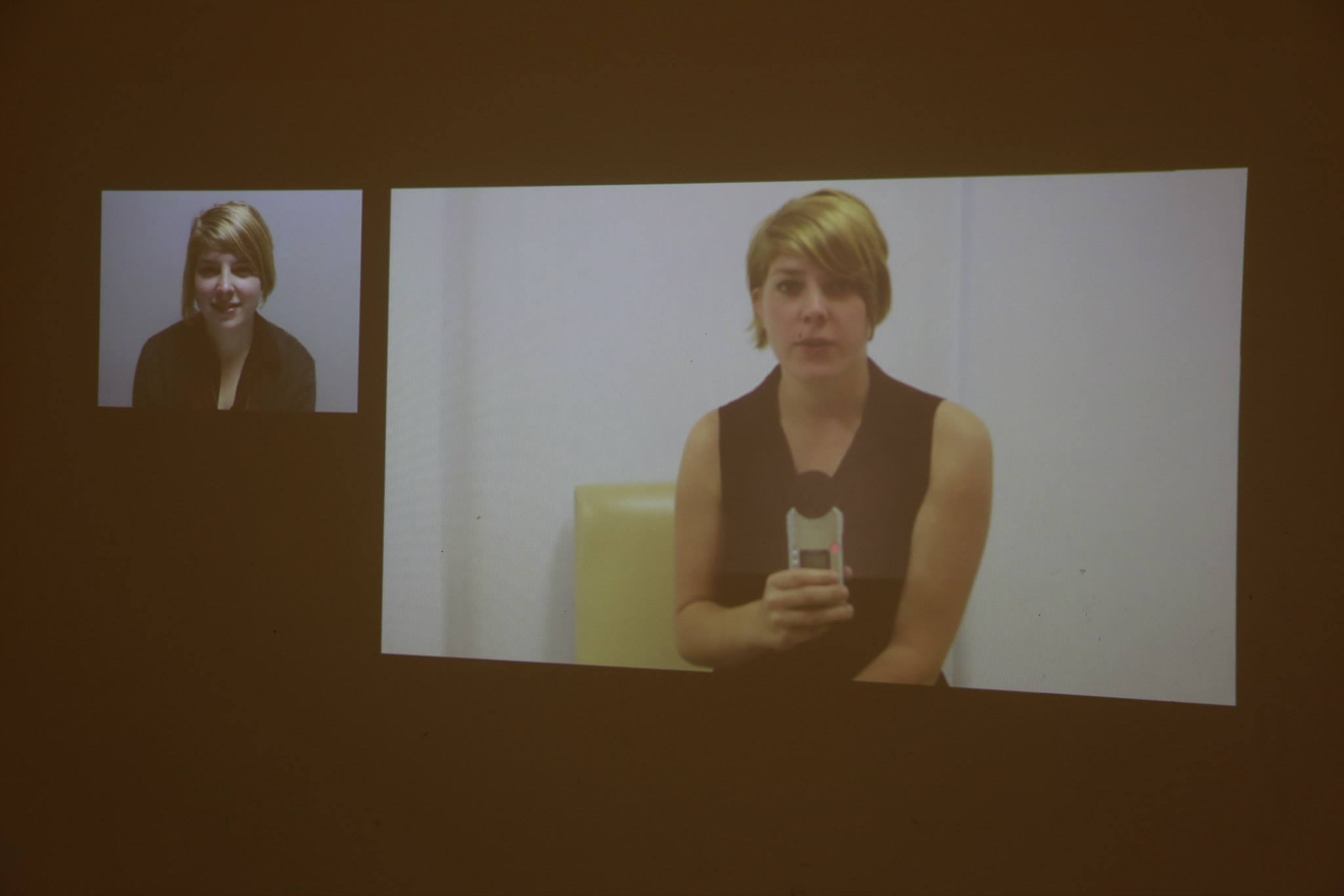 projection artwork about social media