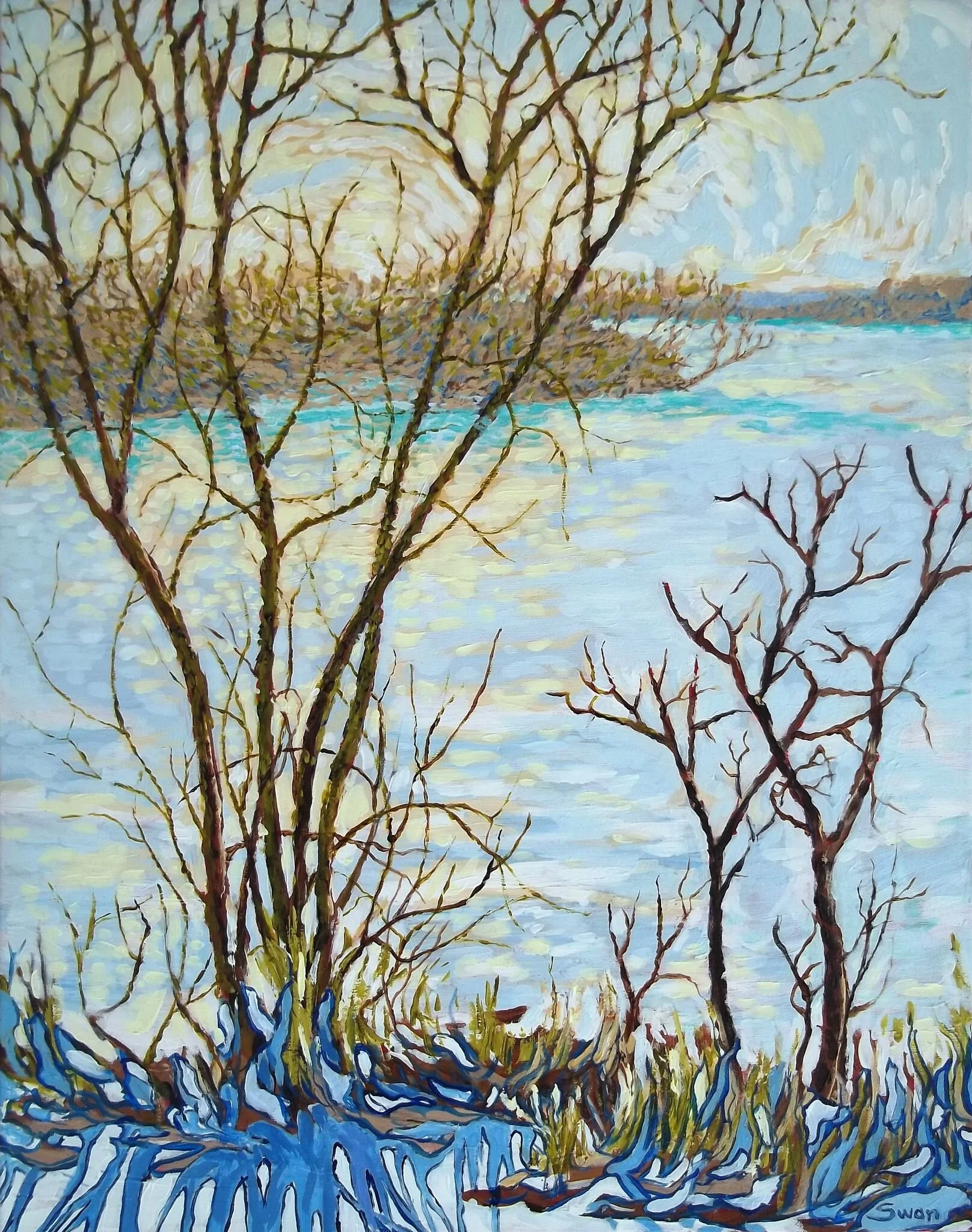 “February Tree”  -  2013  - 24"x30"  -   acrylic on canvas    ORIGINAL SOLD  -  PRINTS AVAILABLE