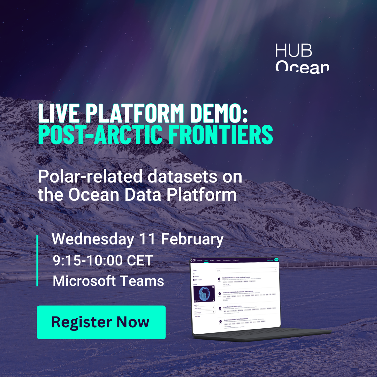 Live Platform Demo: Post Arctic Frontiers | Polar-related datasets on the Ocean Data Platform