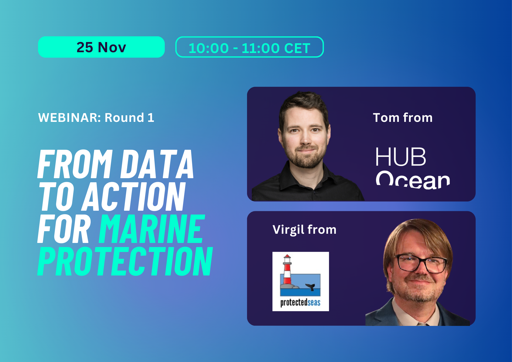 Webinar (Europe Edition): From Data to Action Marine Protection with ProtectedSeas on the Ocean Data Platform