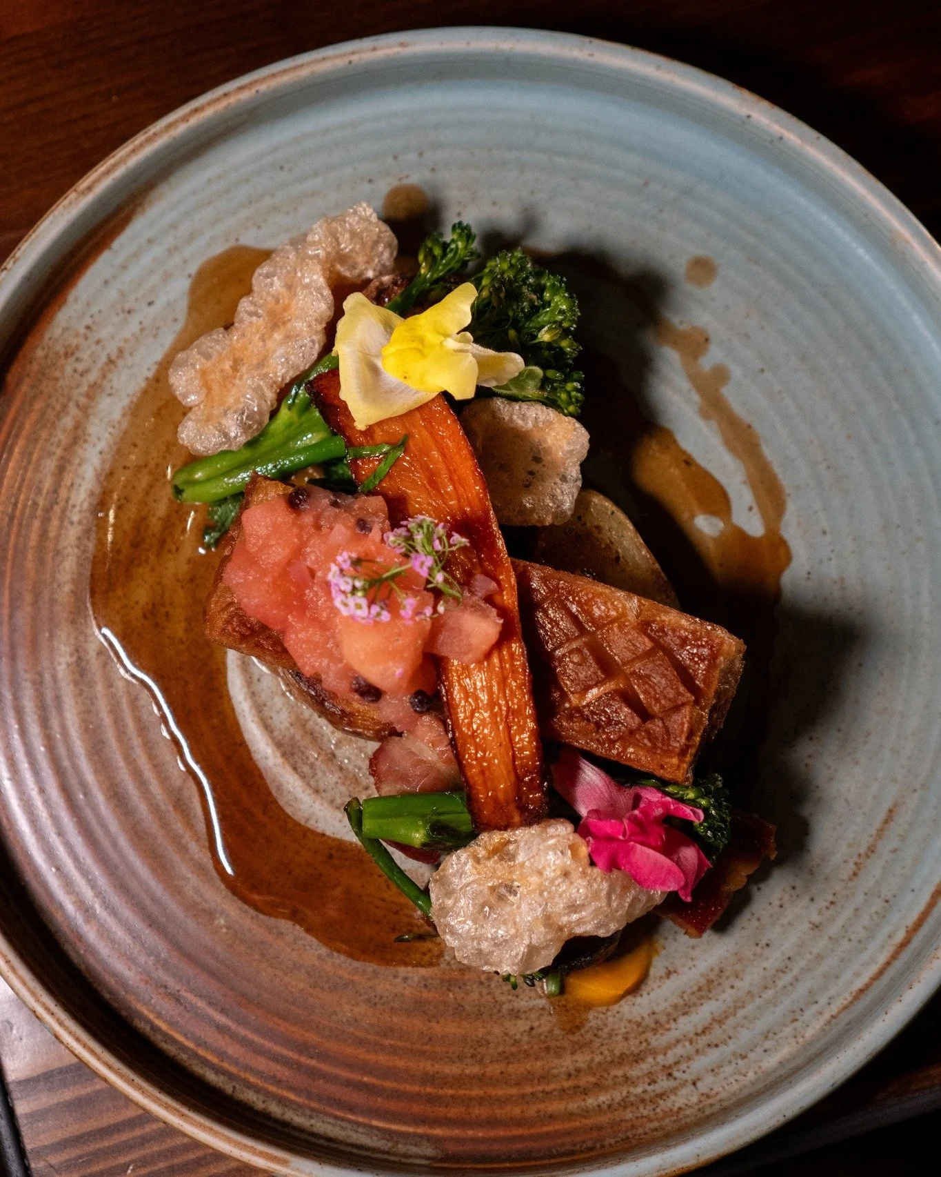 Confit belly pork with spring cabbage, black pudding, pancetta, sweet potato and Bramley apple 😍

One of the standouts from our main menu and a pretty good reason to get something in the diary this week.

Main menu served Monday&ndash;Saturday, 12pm